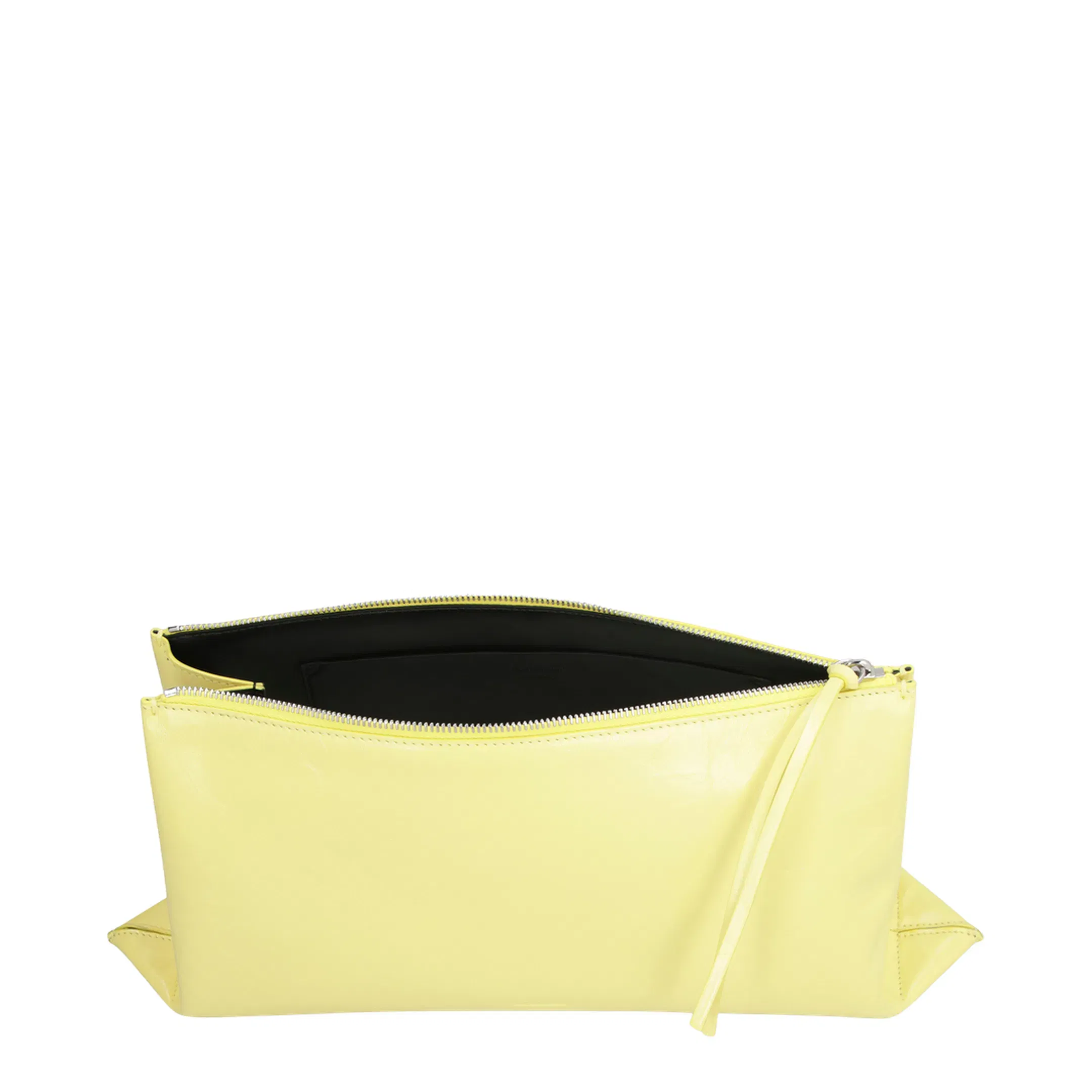 Impero Midi Leather Clutch Bag