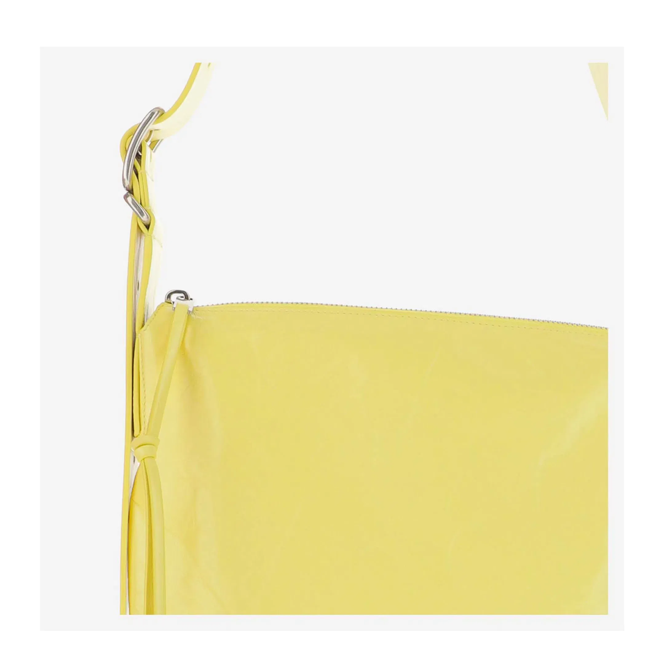 Crinkled Leather Small Shoulder Bag