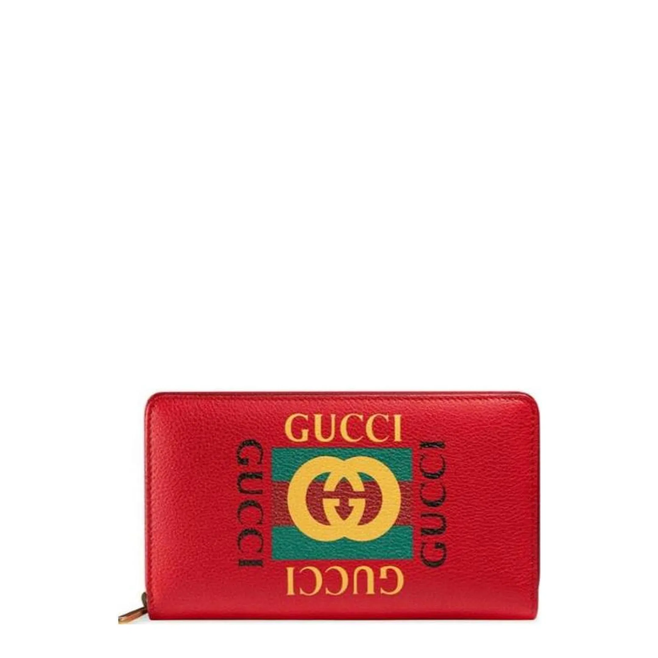 Red Printed Zipper Wallet