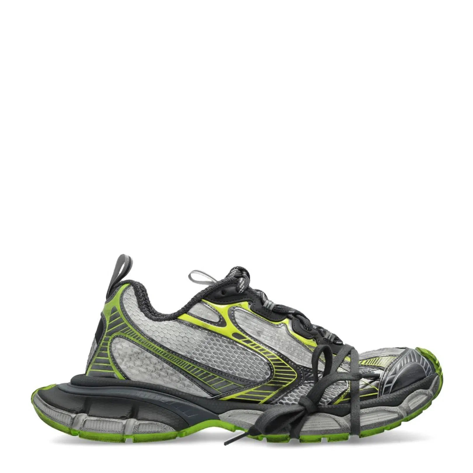 3XL Trainers in White Grey Green Yellow