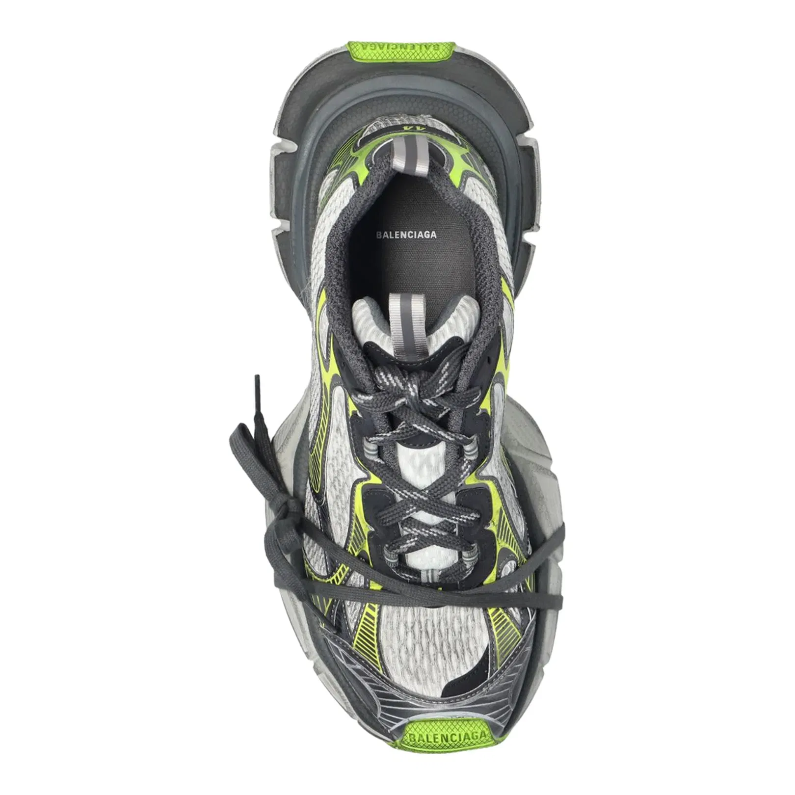 3XL Trainers in White Grey Green Yellow