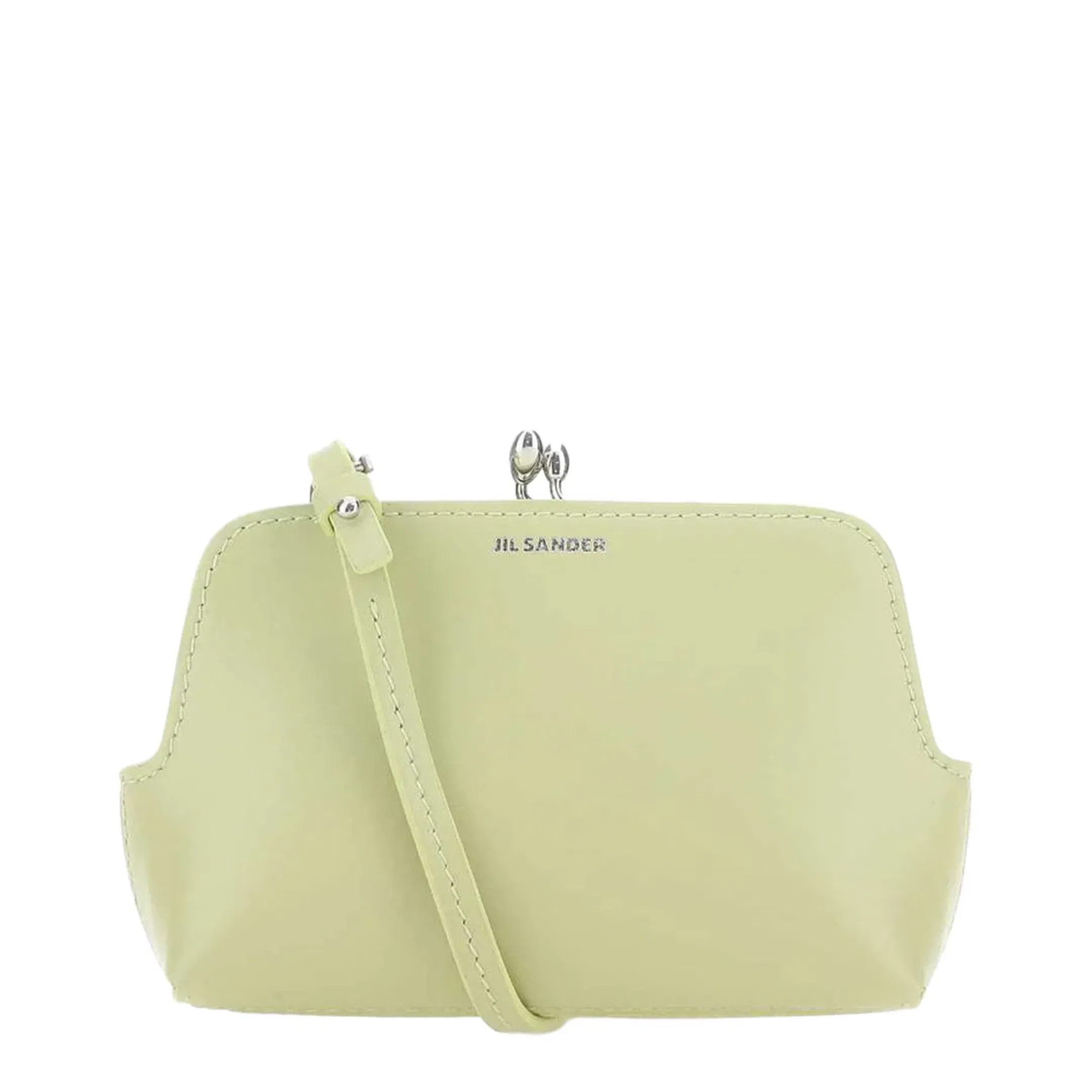 Pastel Green Leather Micro Goji Crossbody Bag