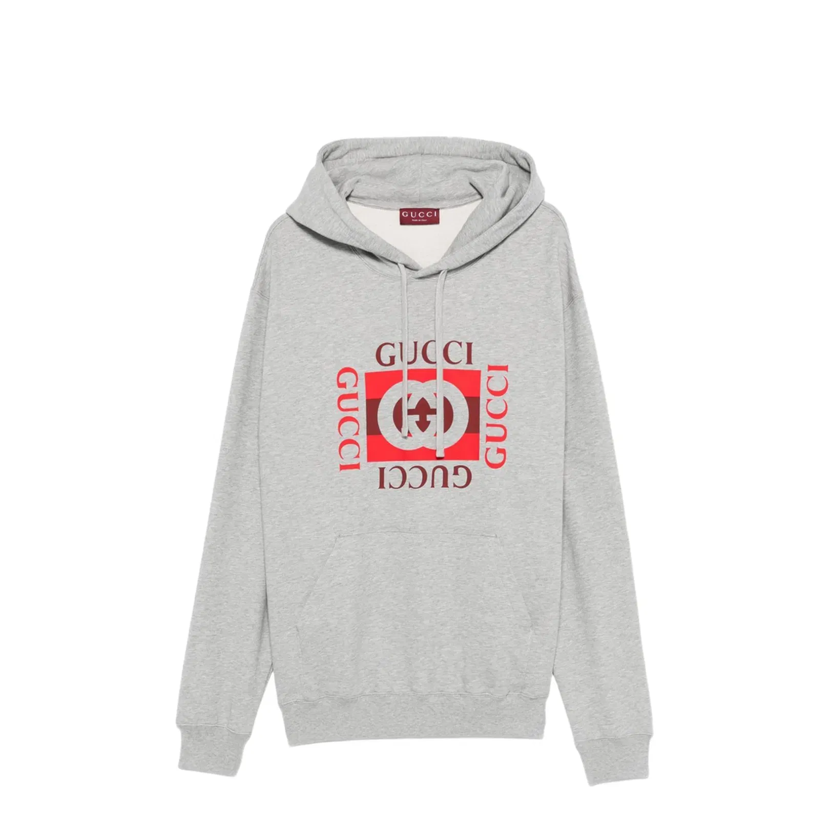 Printed Cotton Jersey Sweatshirt in Grey Mélange