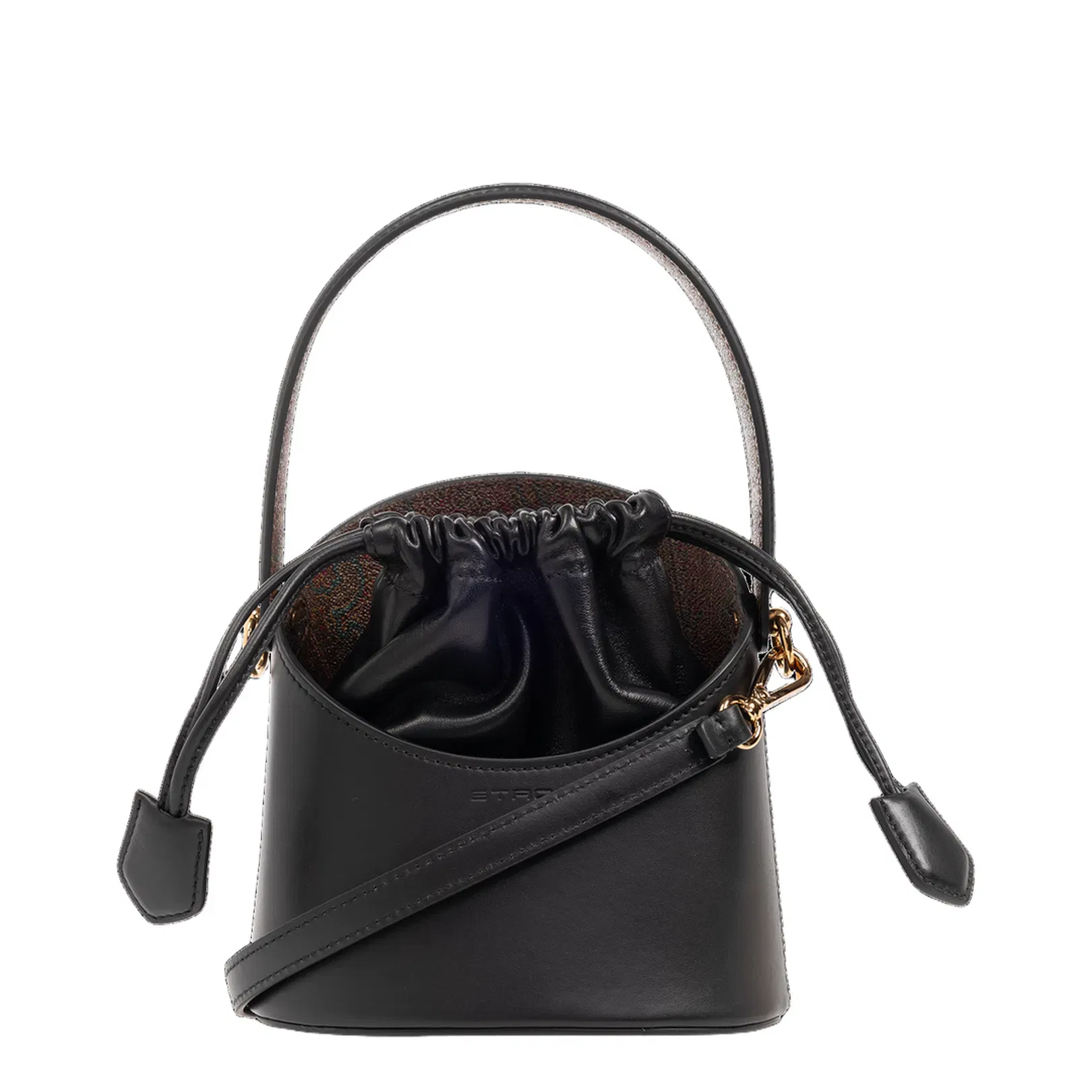 Saturno Small Bucket Bag Black