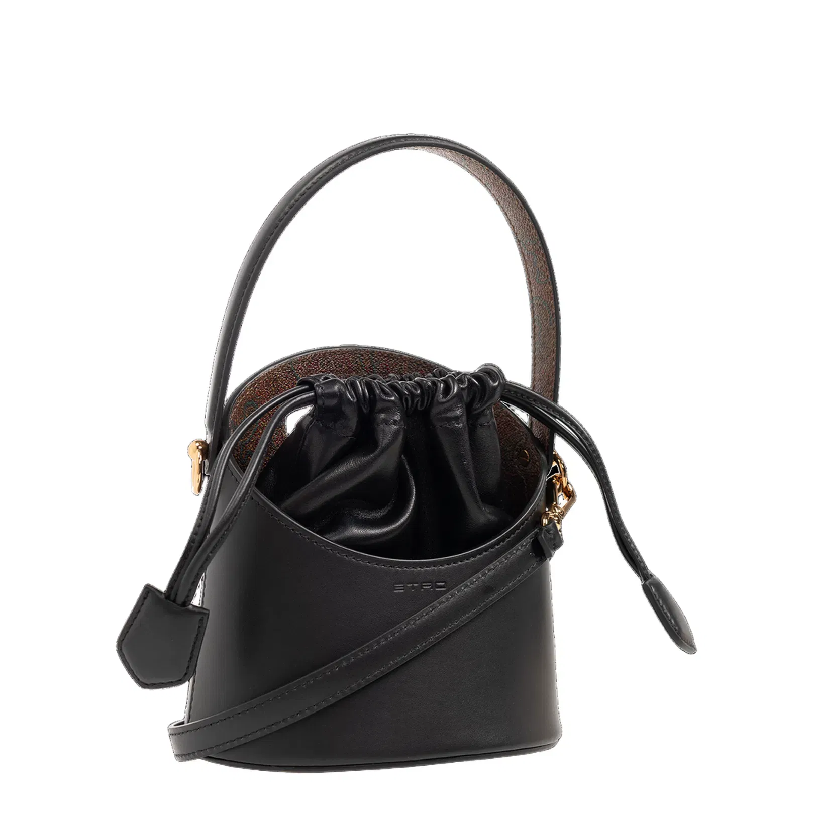 Saturno Small Bucket Bag Black