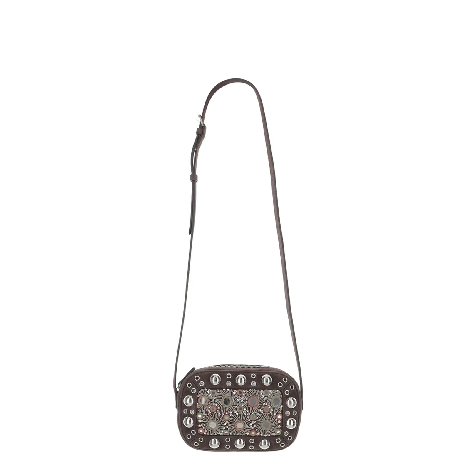 Shoulder Bag with Ball Studs and Rivets