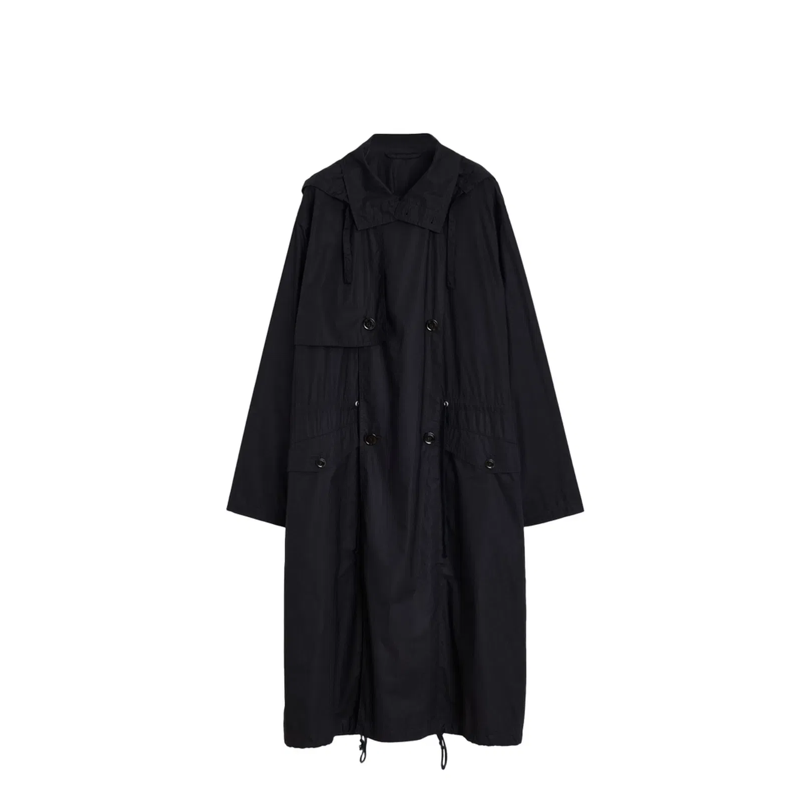 Light Ventile Cotton Trench in Blue