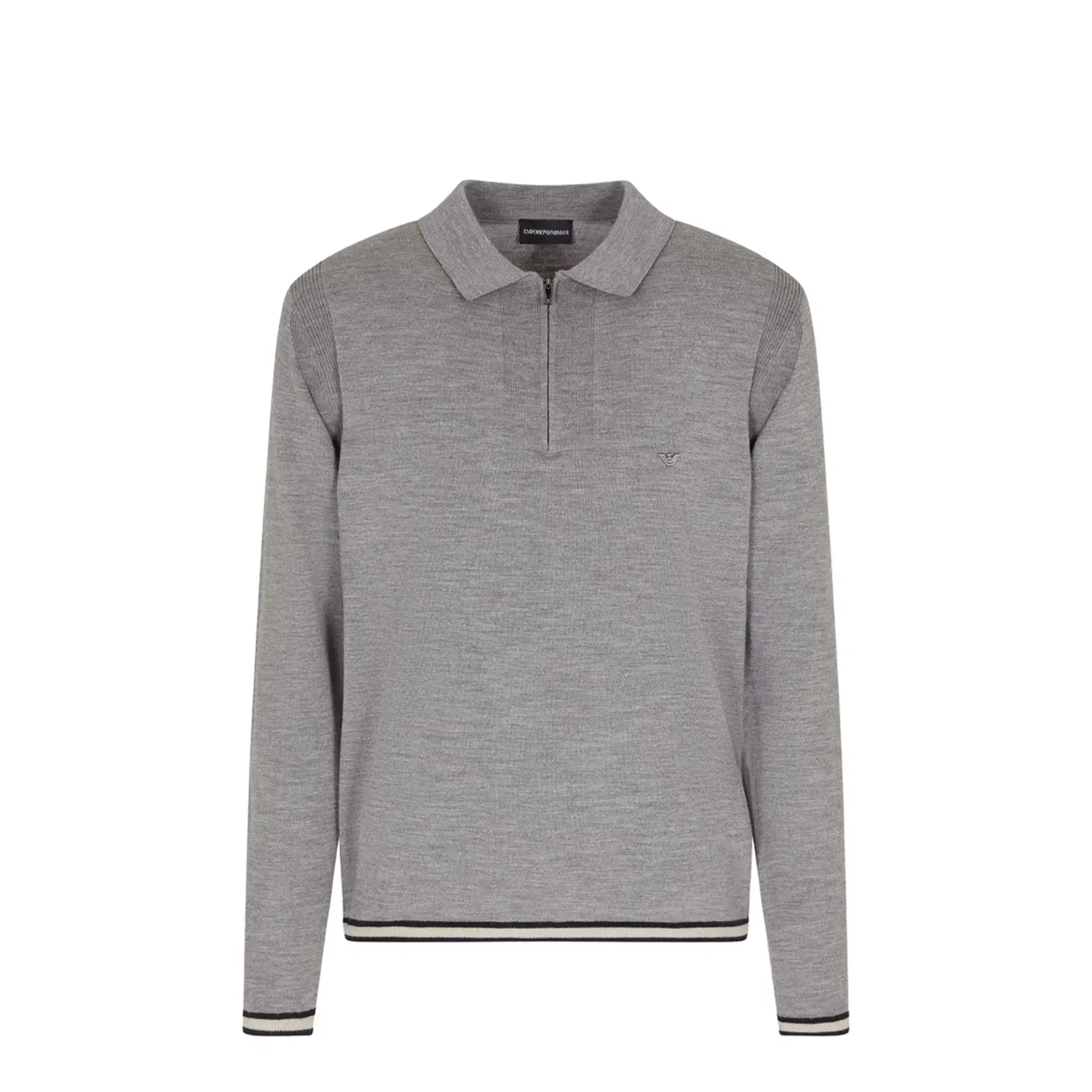 Polo-Shirt Collar Jumper in Pure Virgin Wool