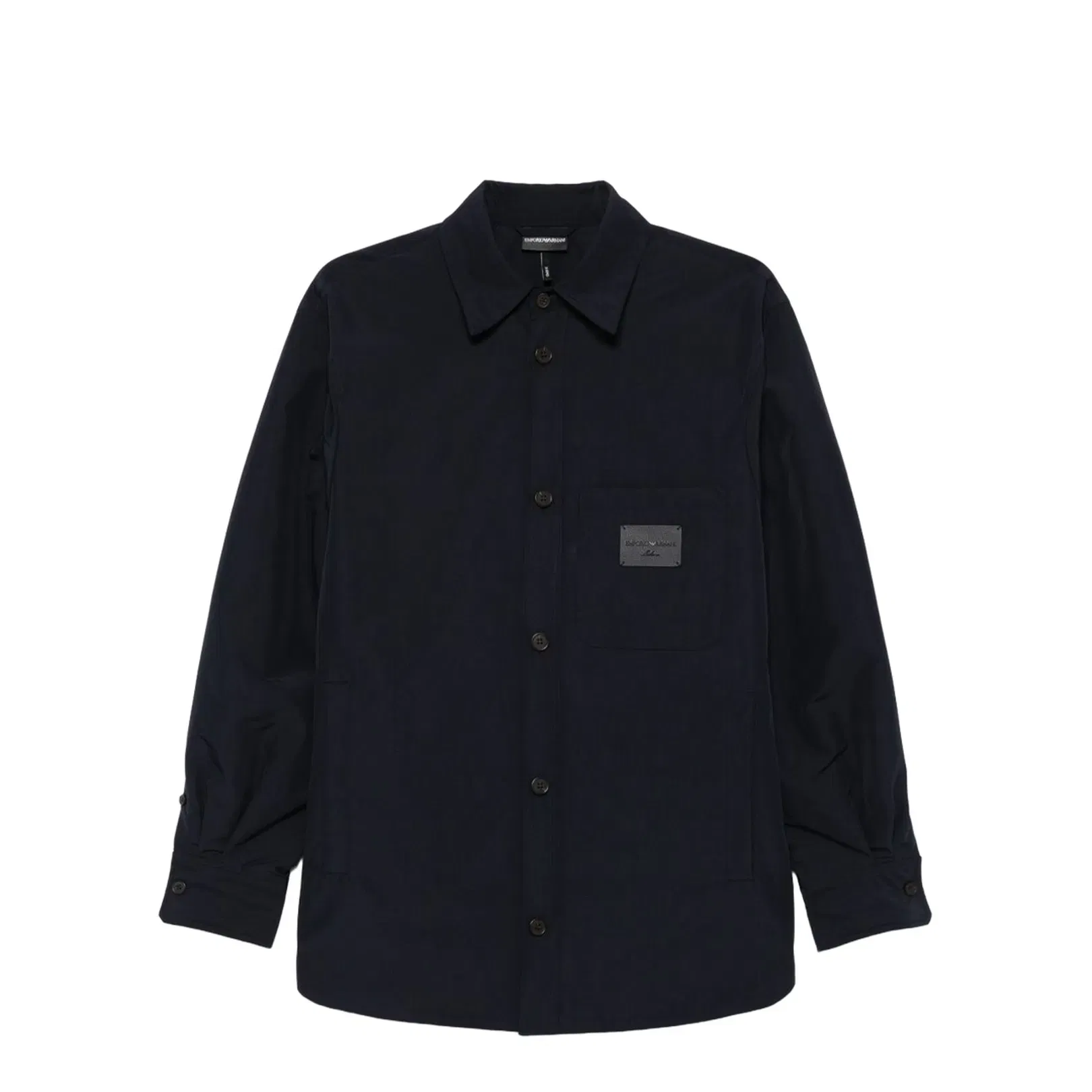 Nylon Shirt Jacket with Patch Pocket