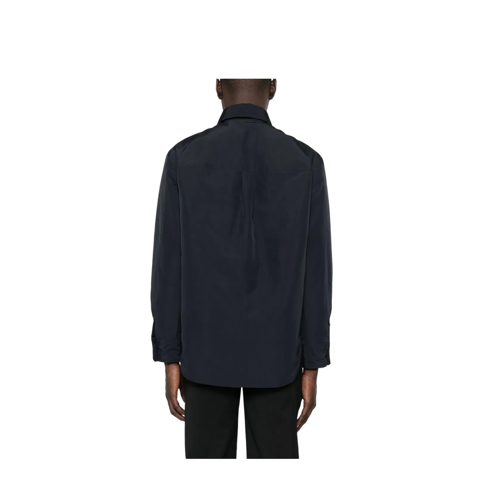 Nylon Shirt Jacket with Patch Pocket
