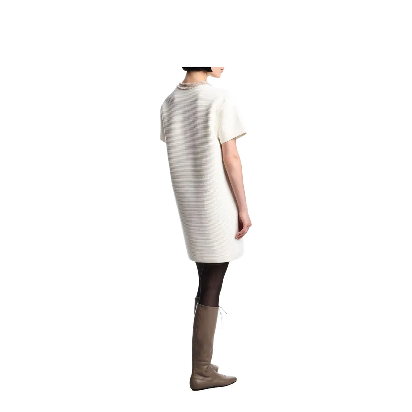 Ottoman Fabric Dress with Fringed Details