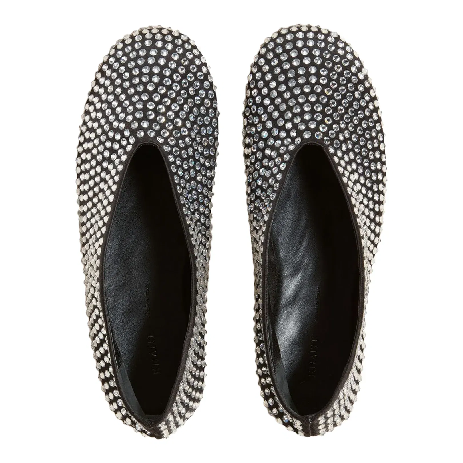 Crystal Embellished Ballet Suede Flat