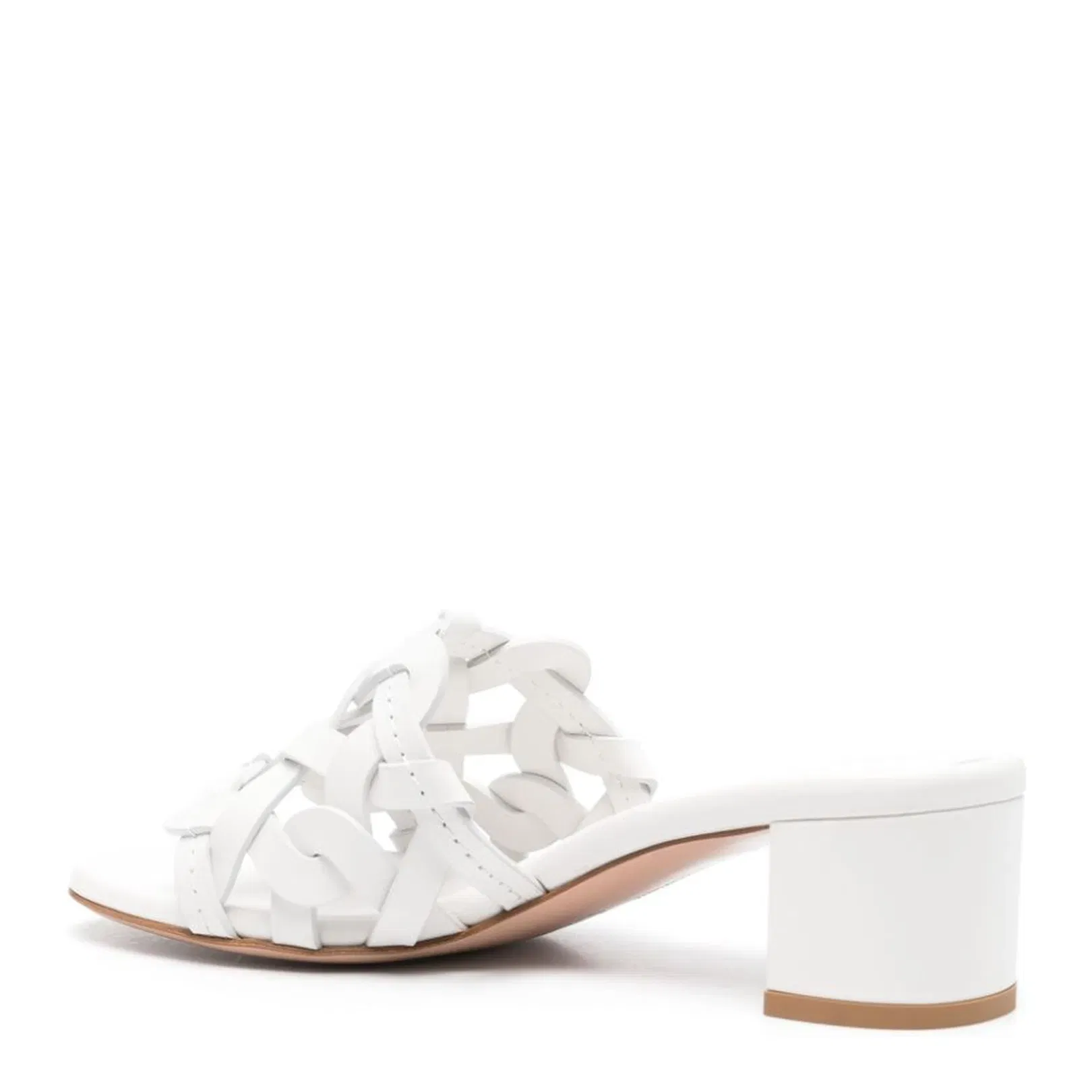 Leather Sandals In White