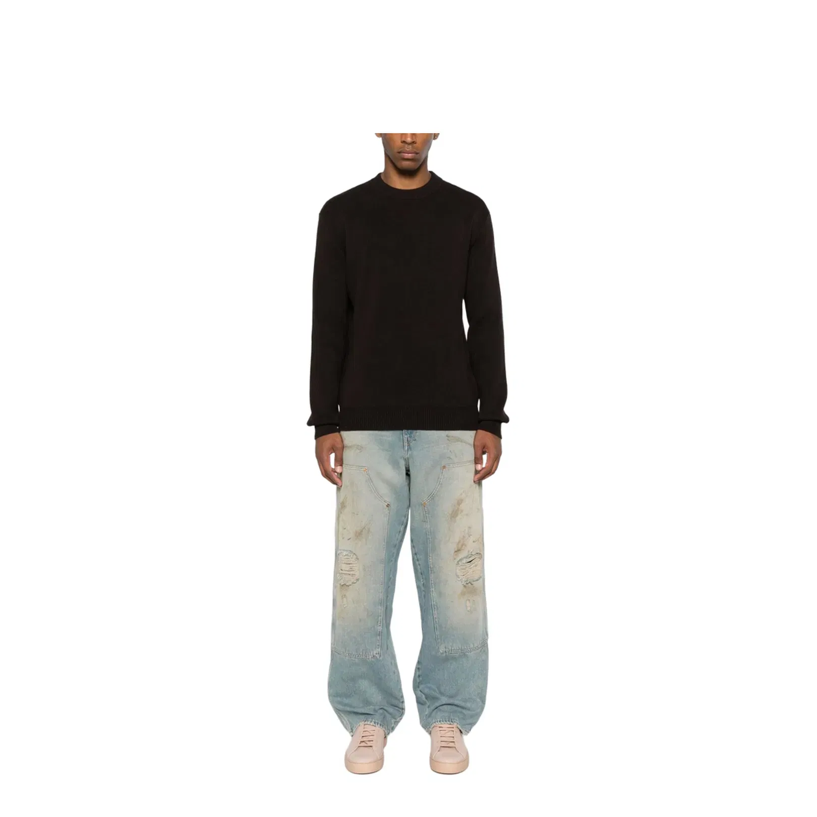Destroyed Denim Cotton Jeans