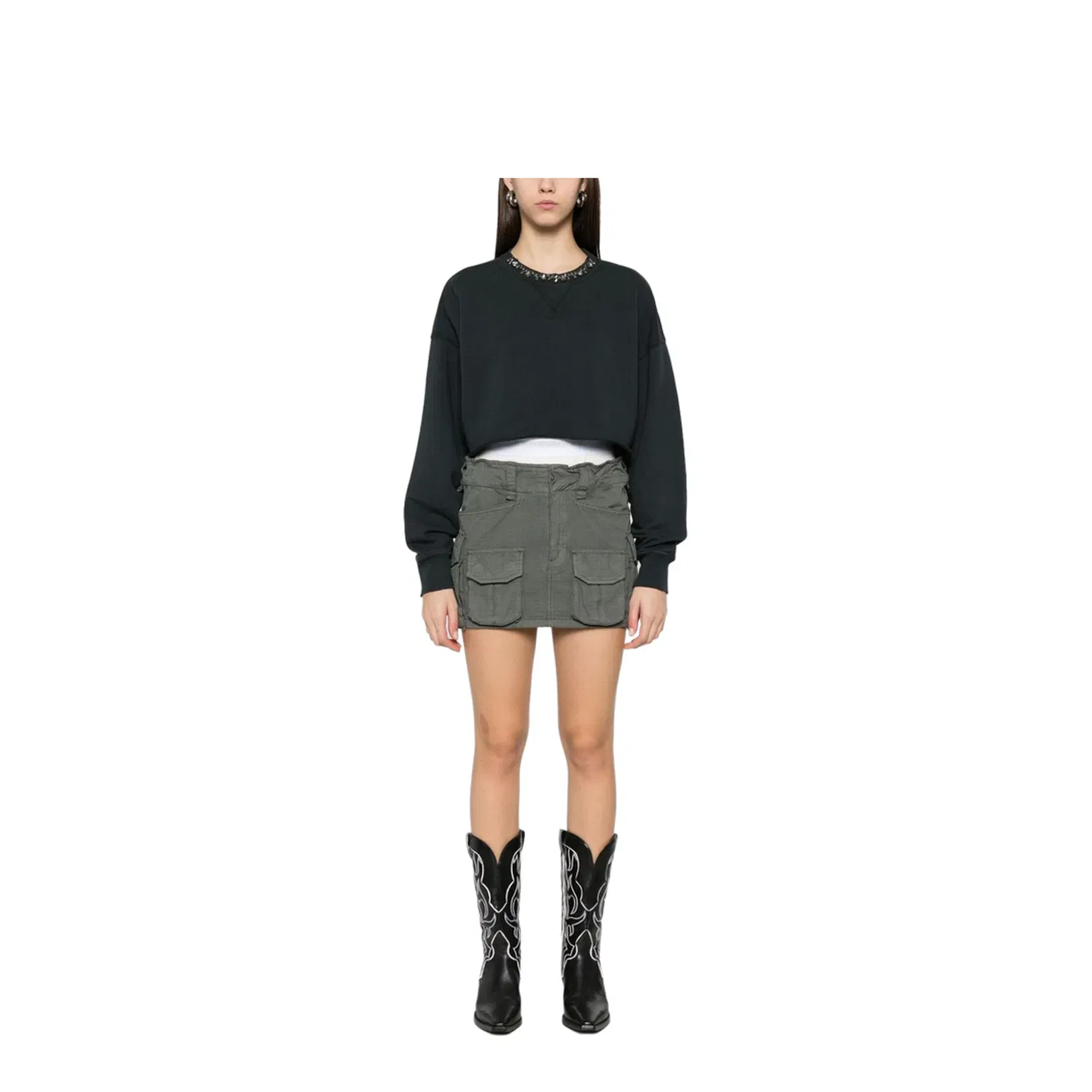 Organic Cotton Cropped Sweatshirt