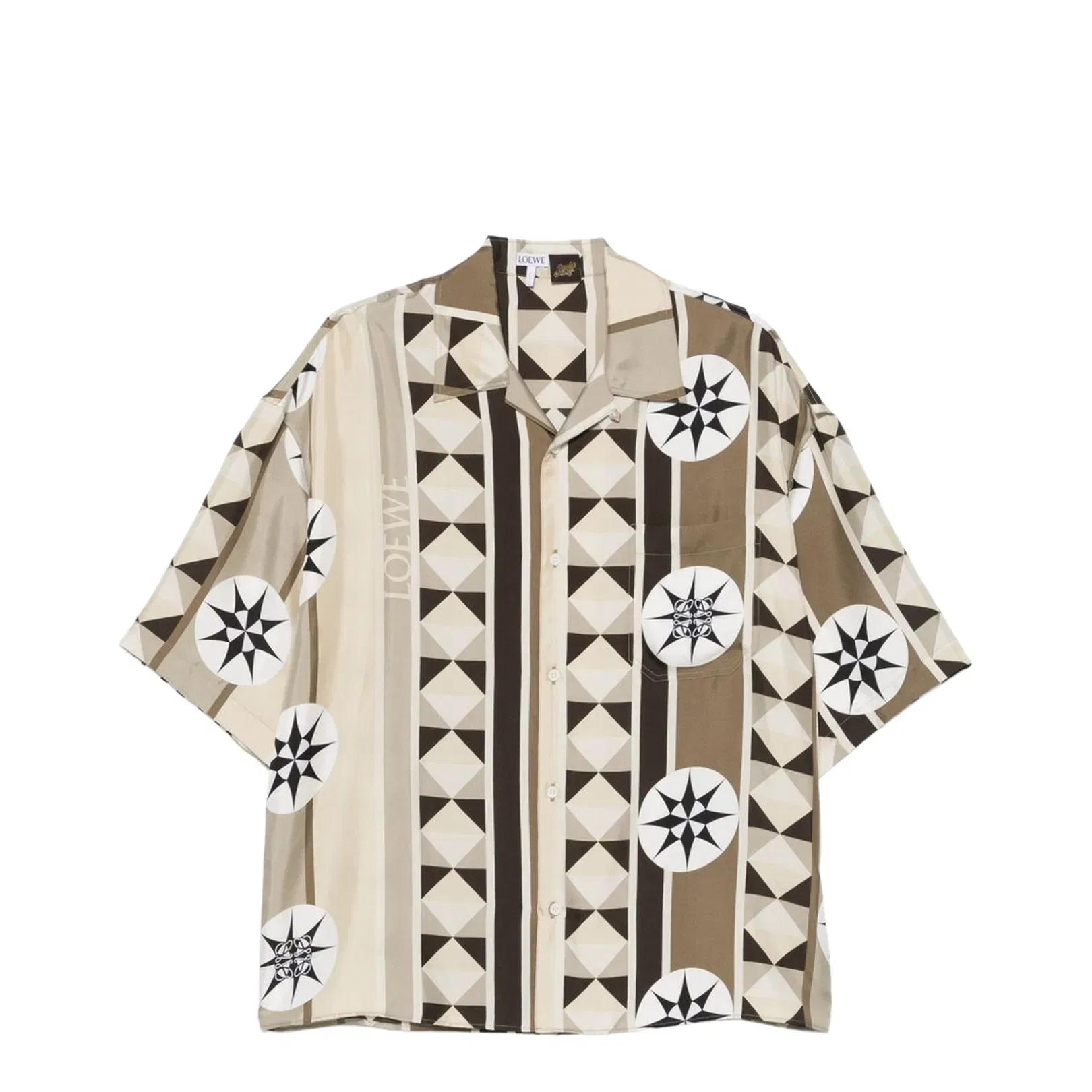 Shorts Sleeve Shirt in Silk Multicolor