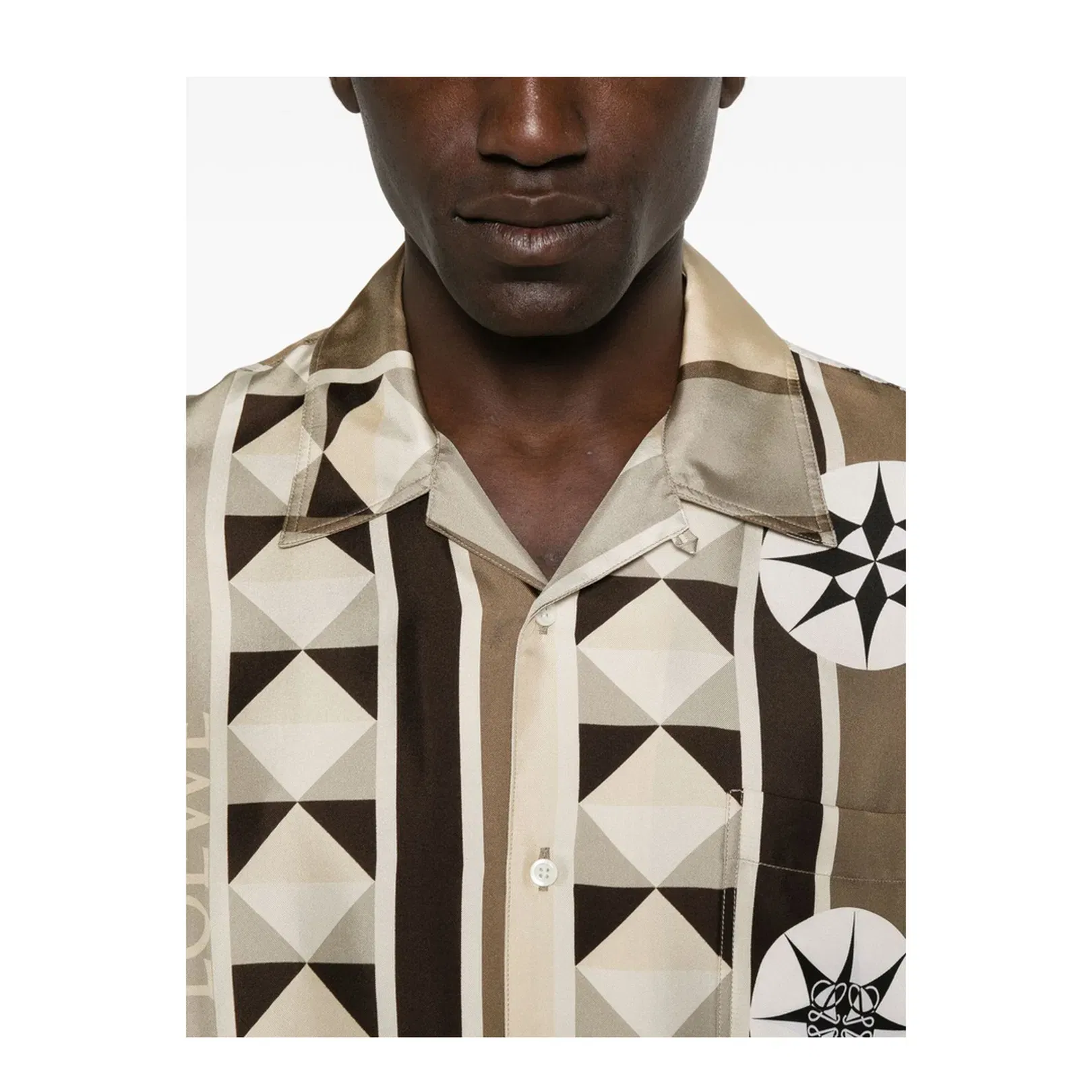Shorts Sleeve Shirt in Silk Multicolor