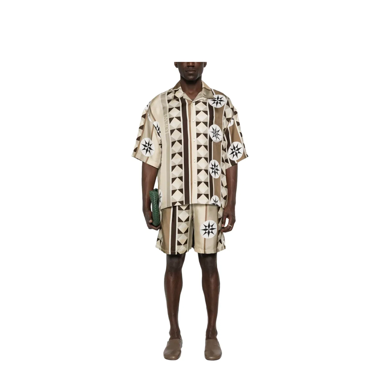 Shorts Sleeve Shirt in Silk Multicolor