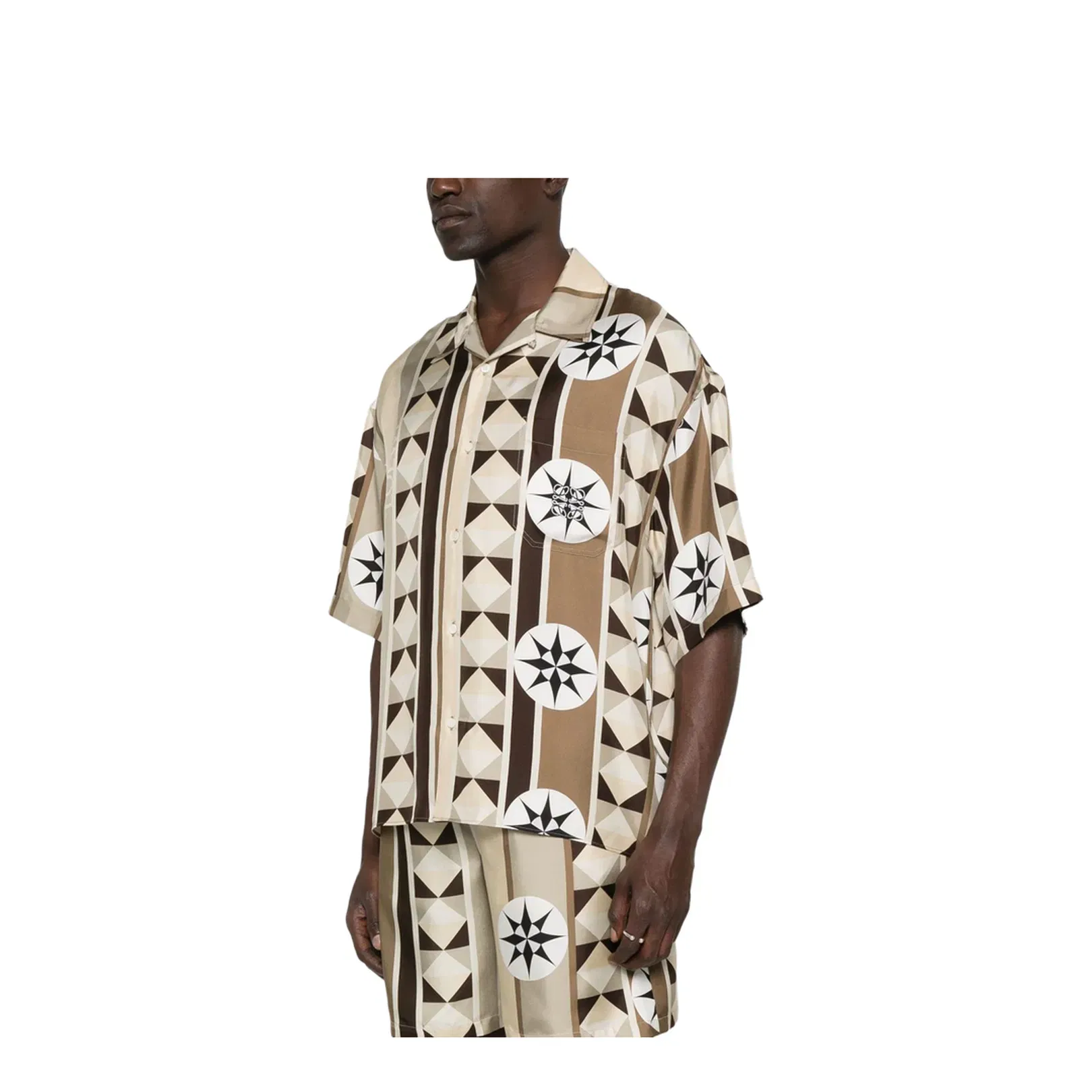 Shorts Sleeve Shirt in Silk Multicolor