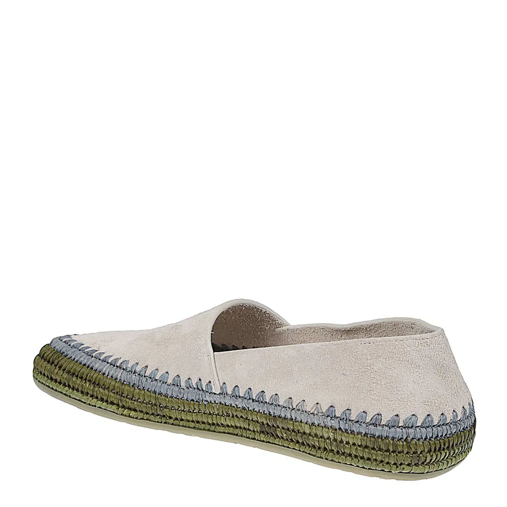 Suede Slipper with Raffia Embroidery