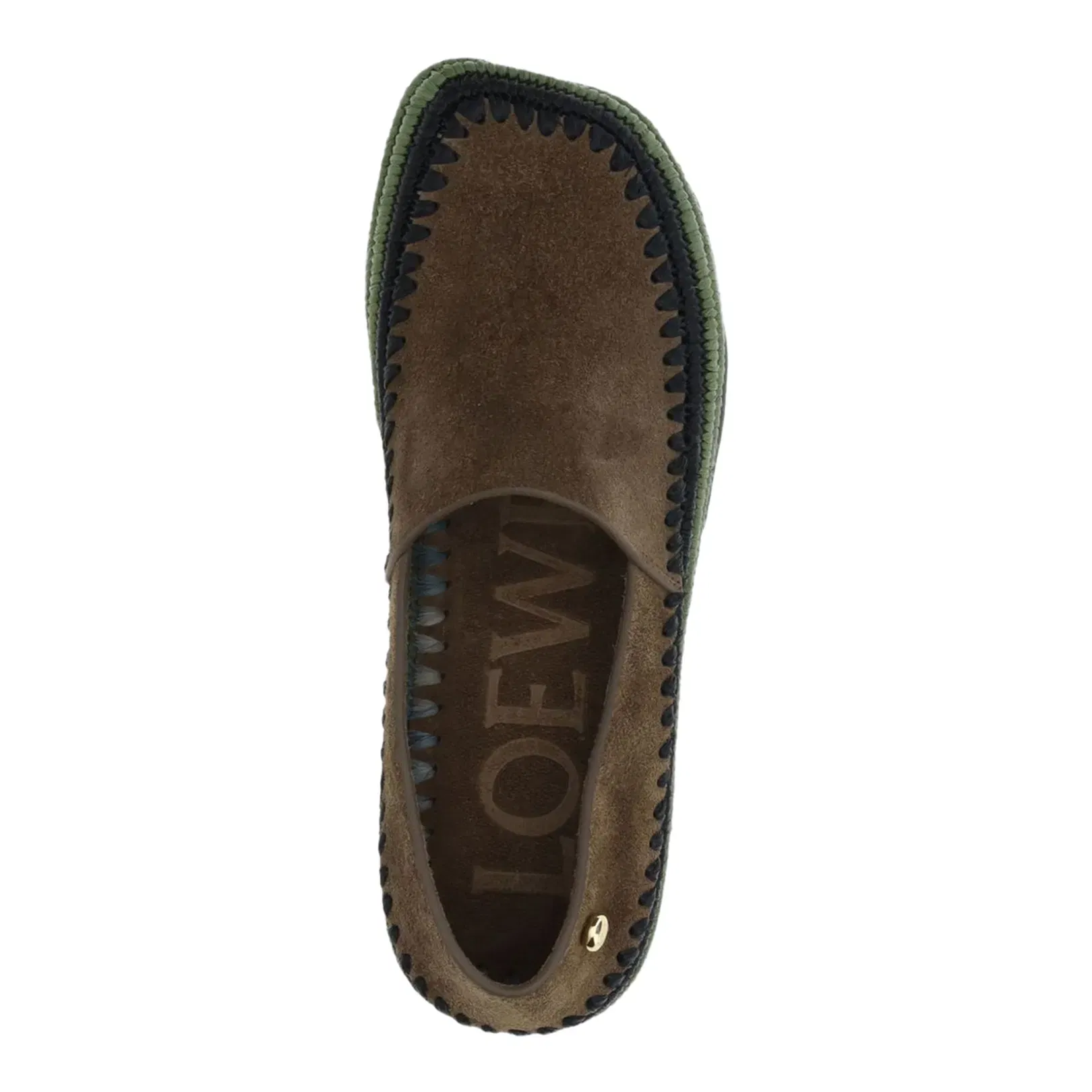 Rio Slipper in Suede and Raffia