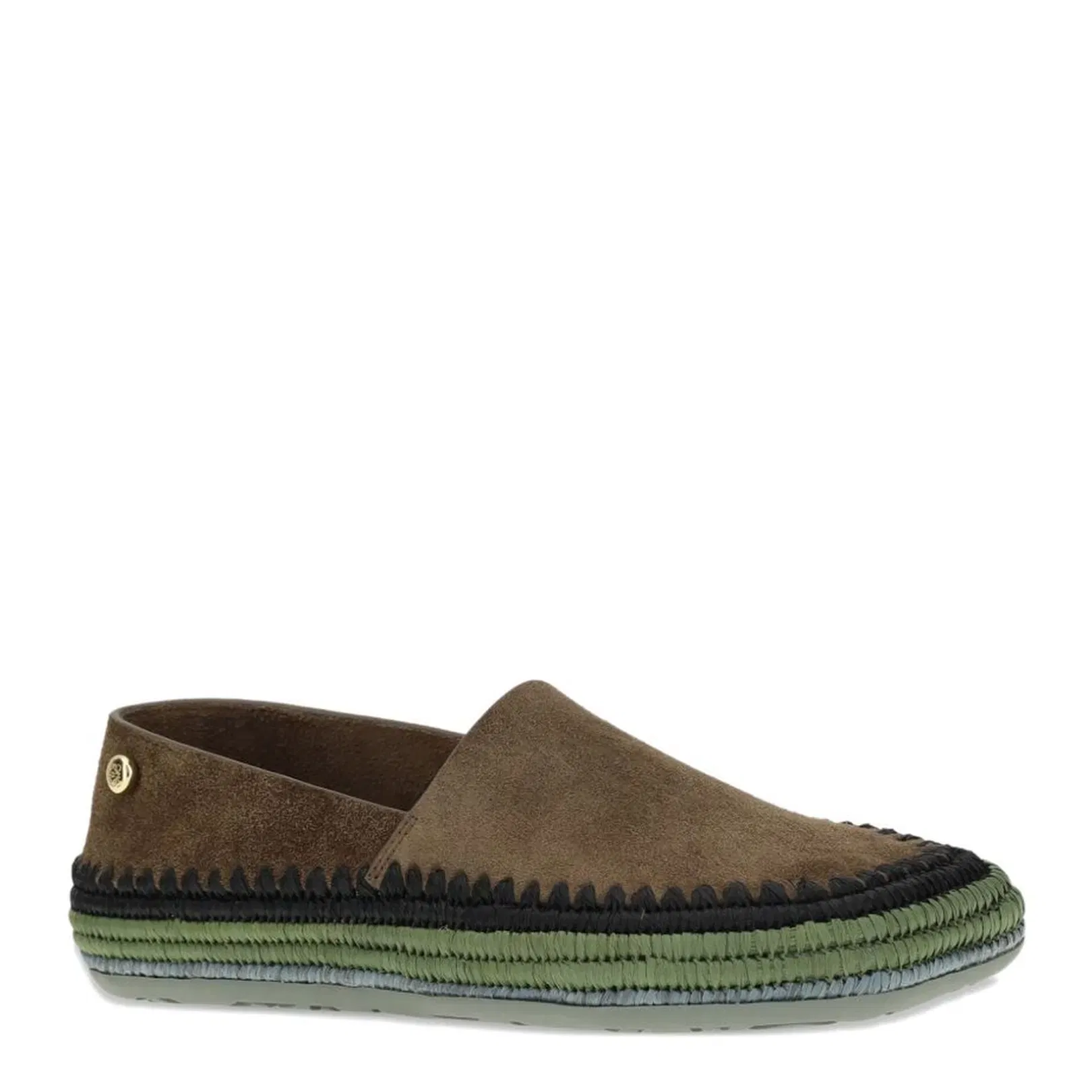 Rio Slipper in Suede and Raffia