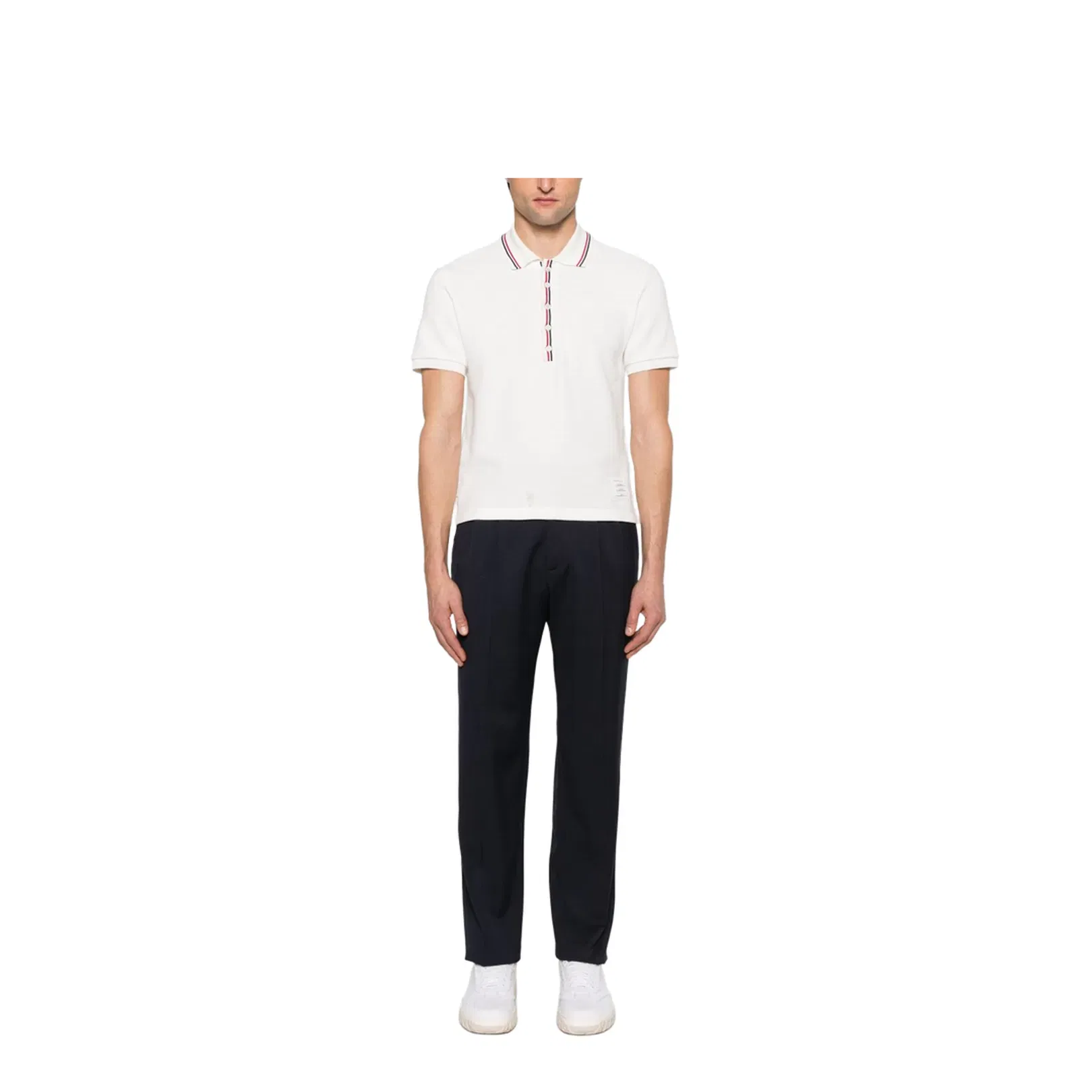 Cotton Waffle Rib Cuff Polo
