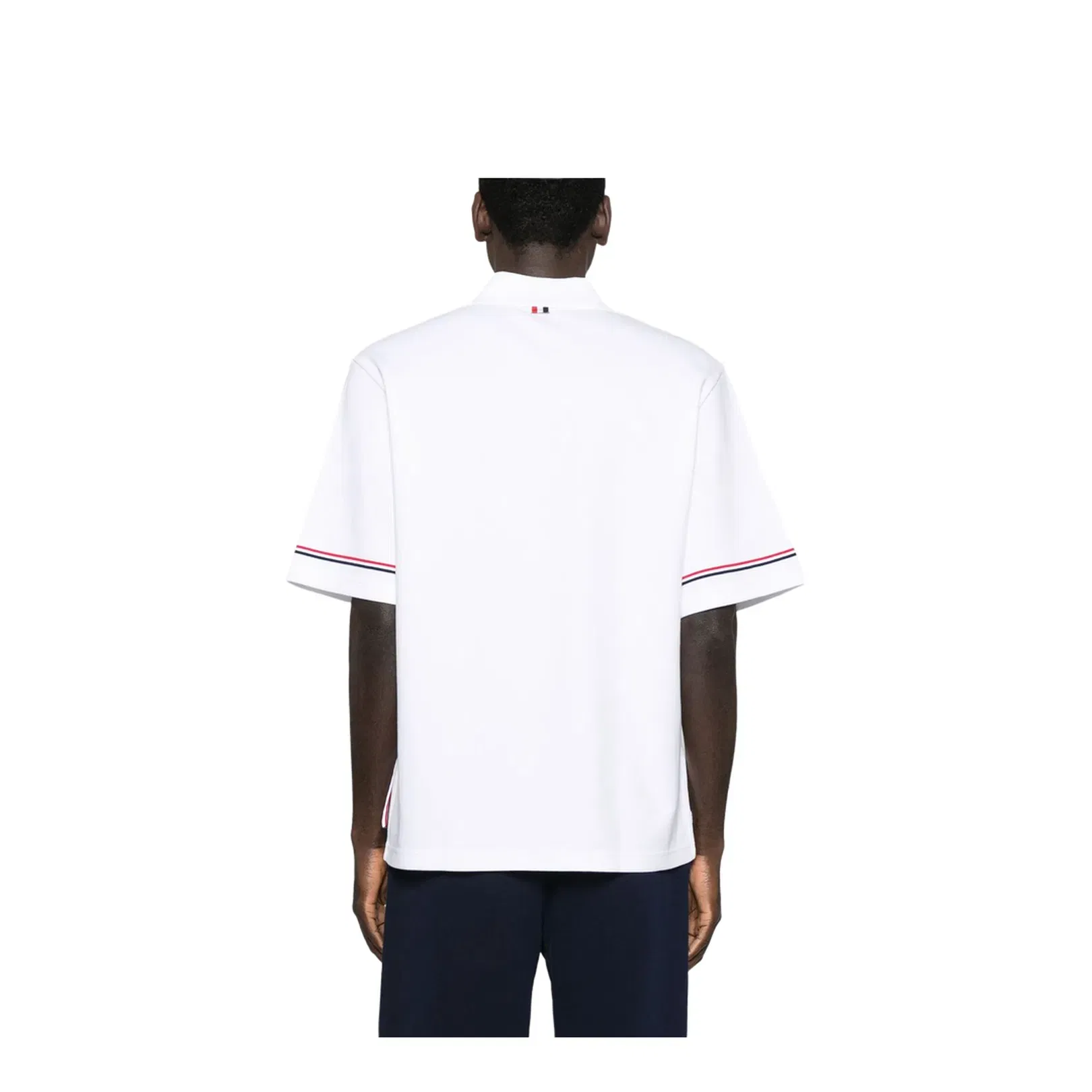 Rugby Fit RWB Stripe Shorts Sleeve Polo Shirt
