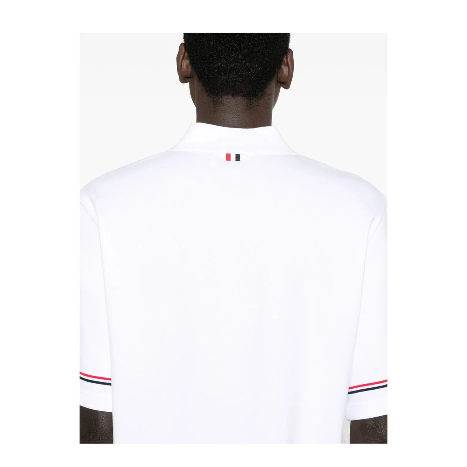Rugby Fit RWB Stripe Shorts Sleeve Polo Shirt