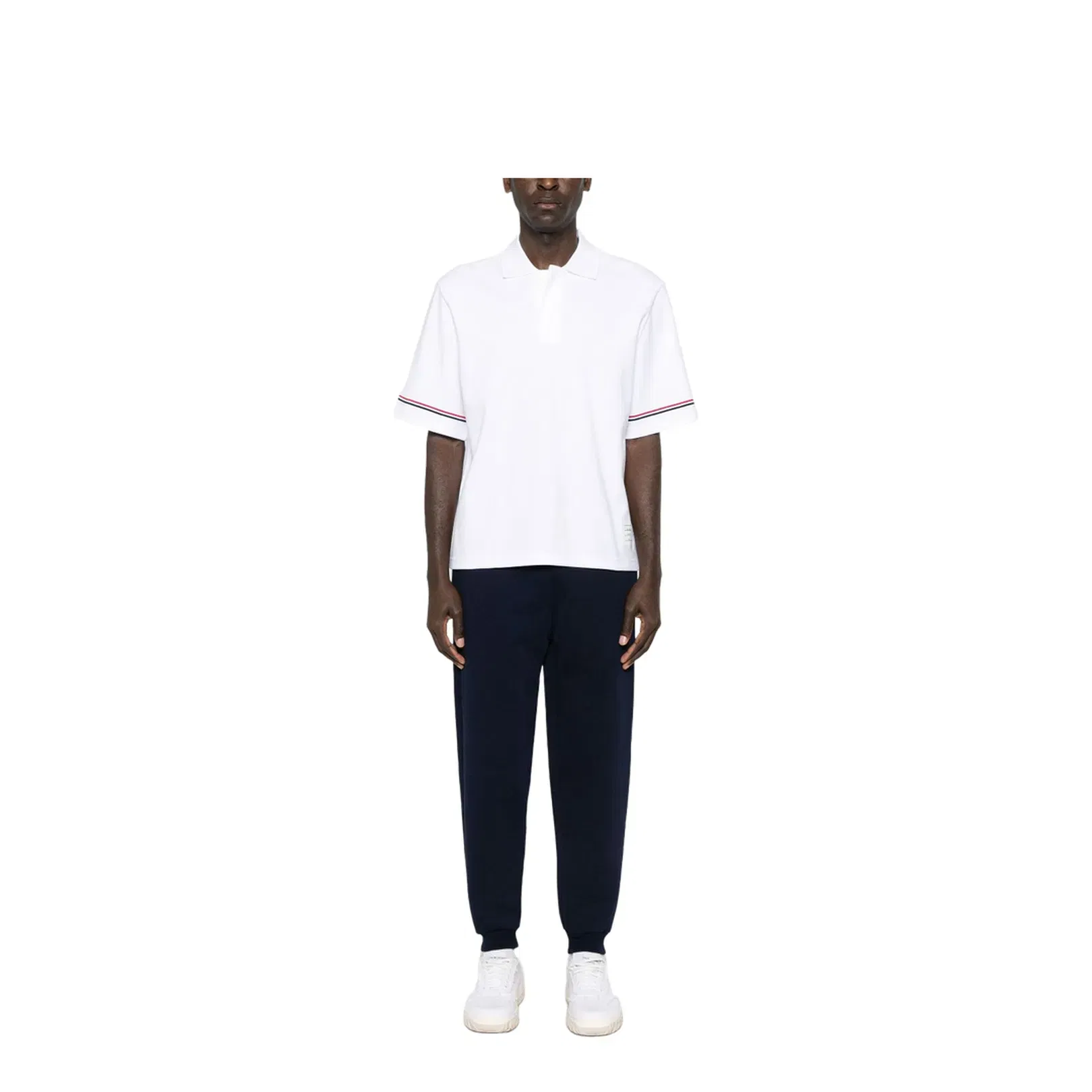 Rugby Fit RWB Stripe Shorts Sleeve Polo Shirt