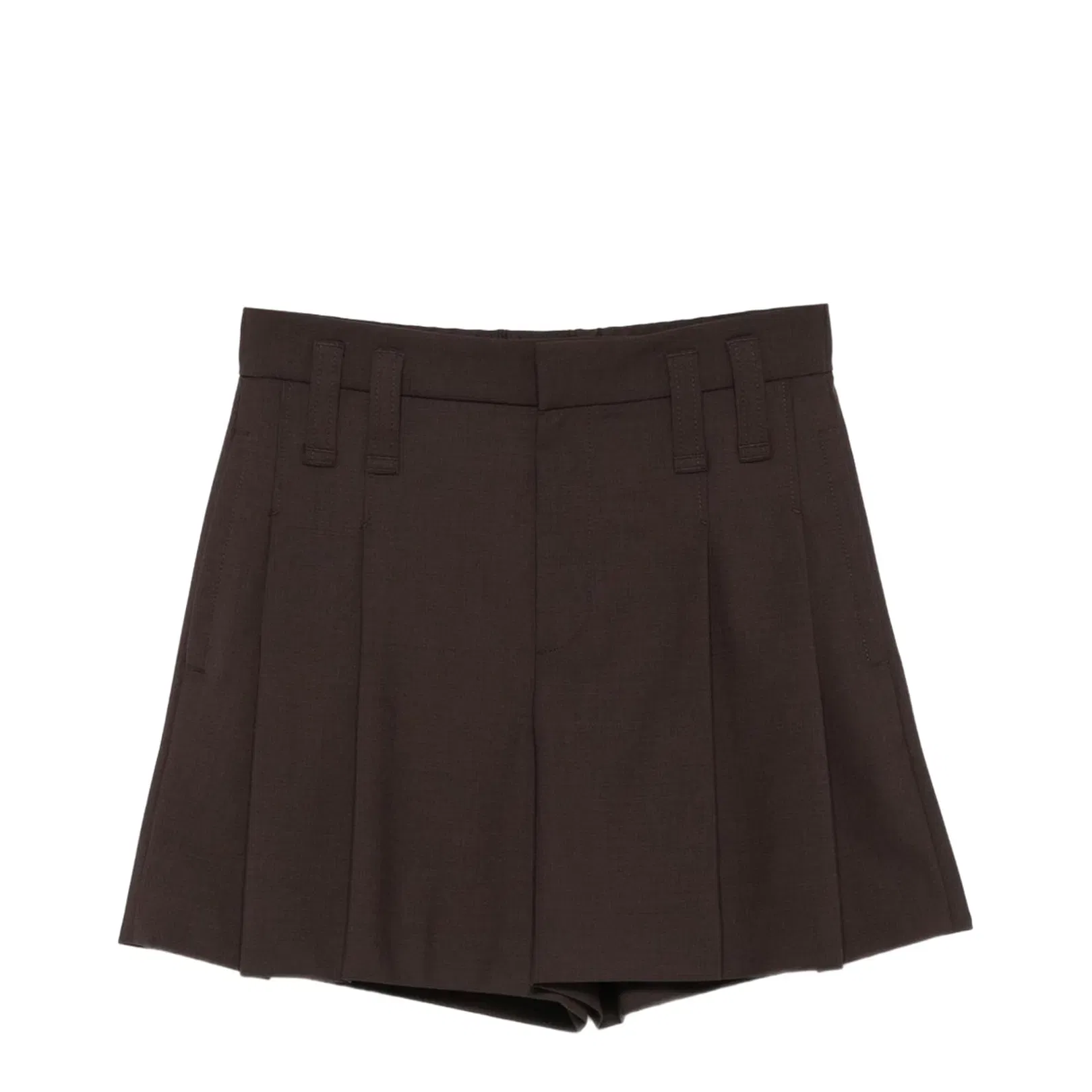 Formal Shorts with Monili in Cocoa