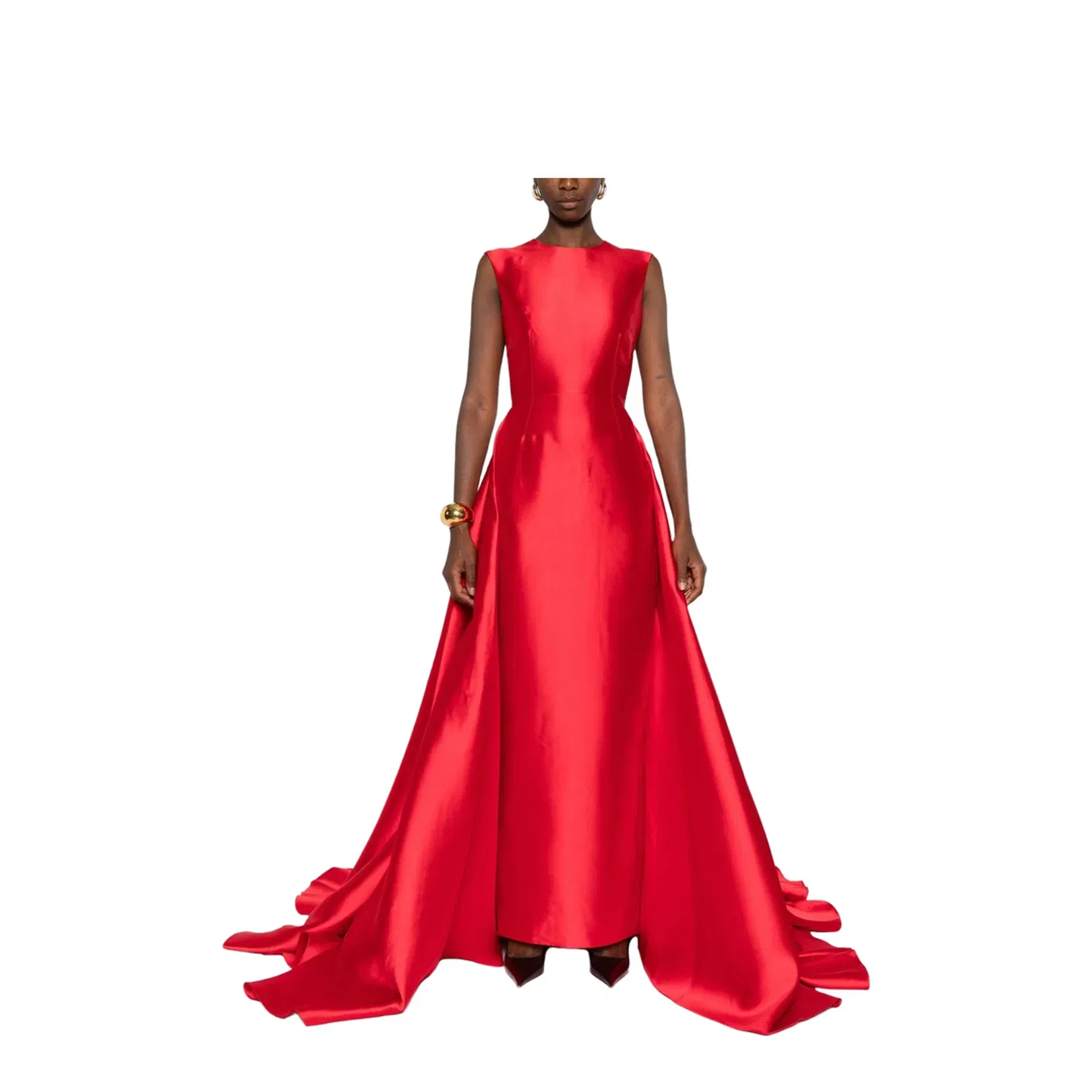 Ruby Red Floor-Length Maxi Dress