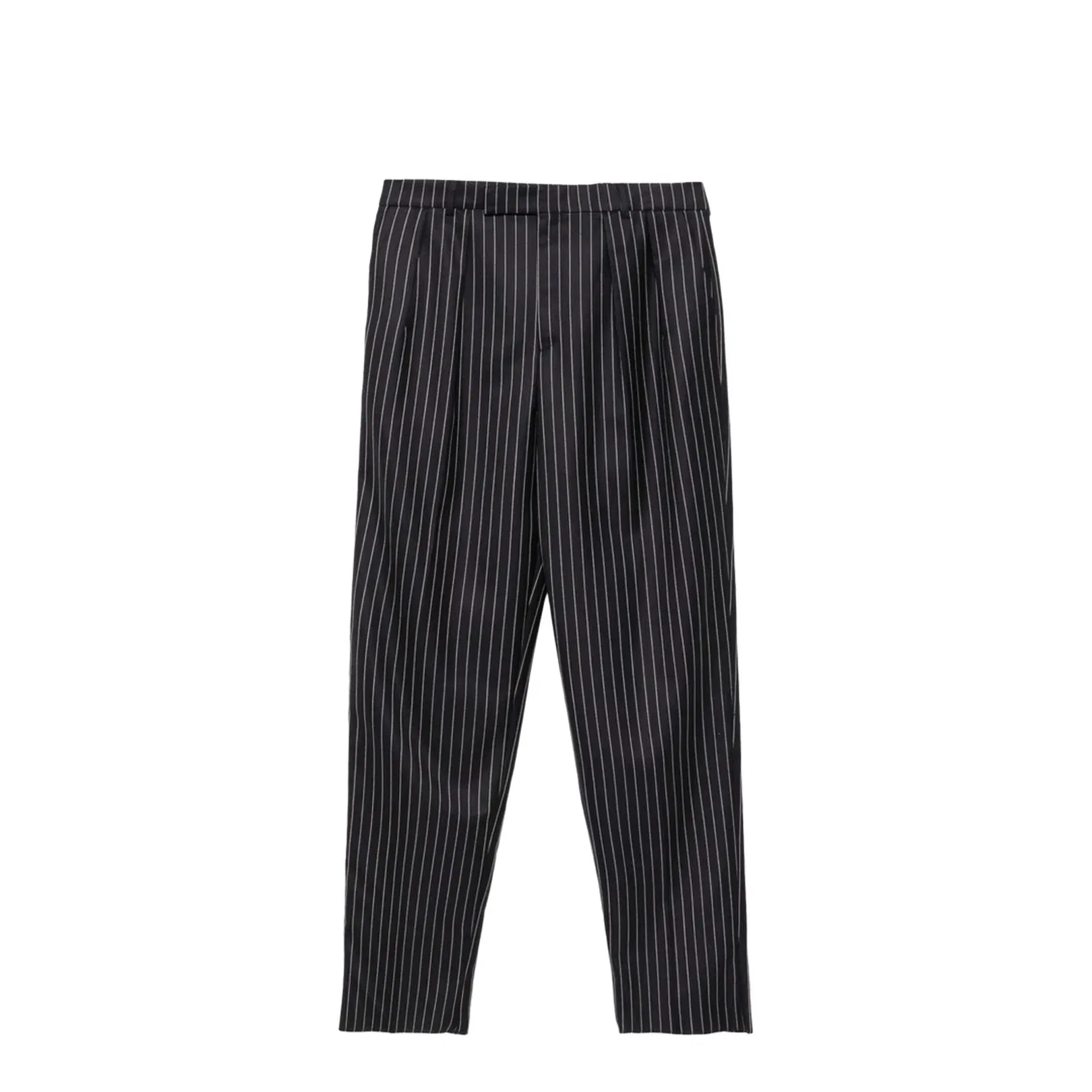 Wool Trousers With Pinstripe Motif