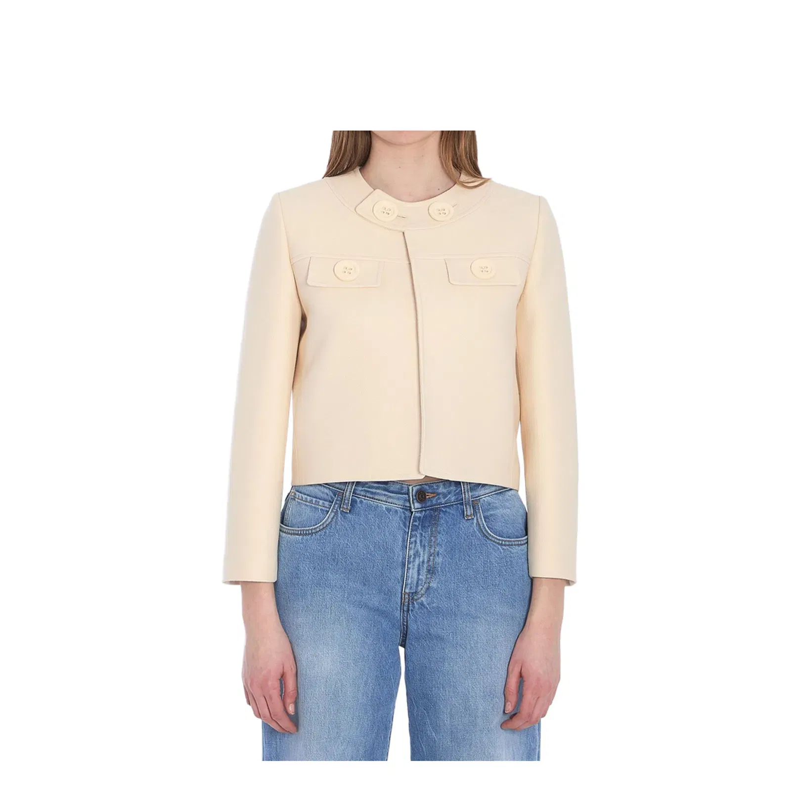 Brompton Jacket in Wool Silk Gabardine