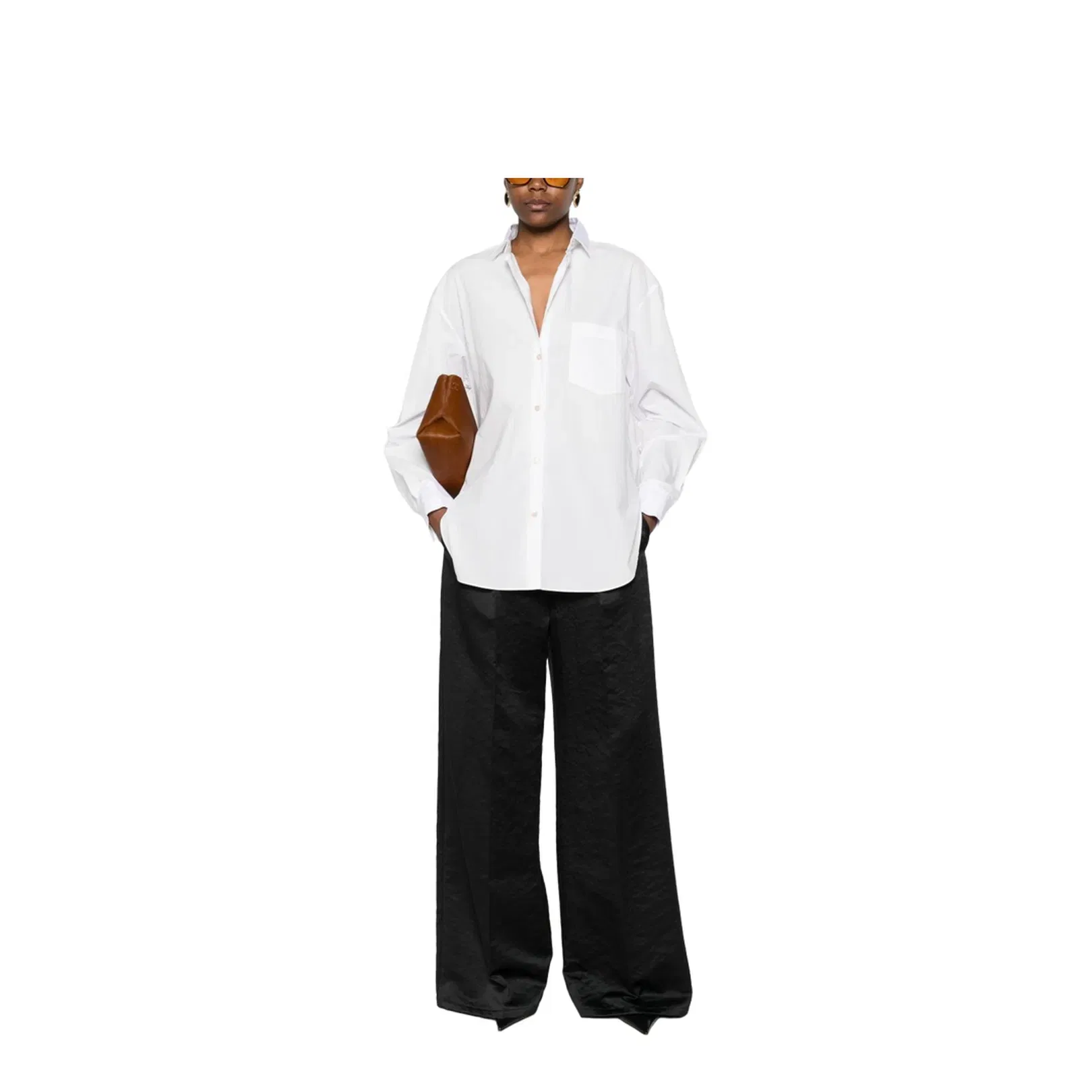 Oversized Shirt in Cotton Poplin
