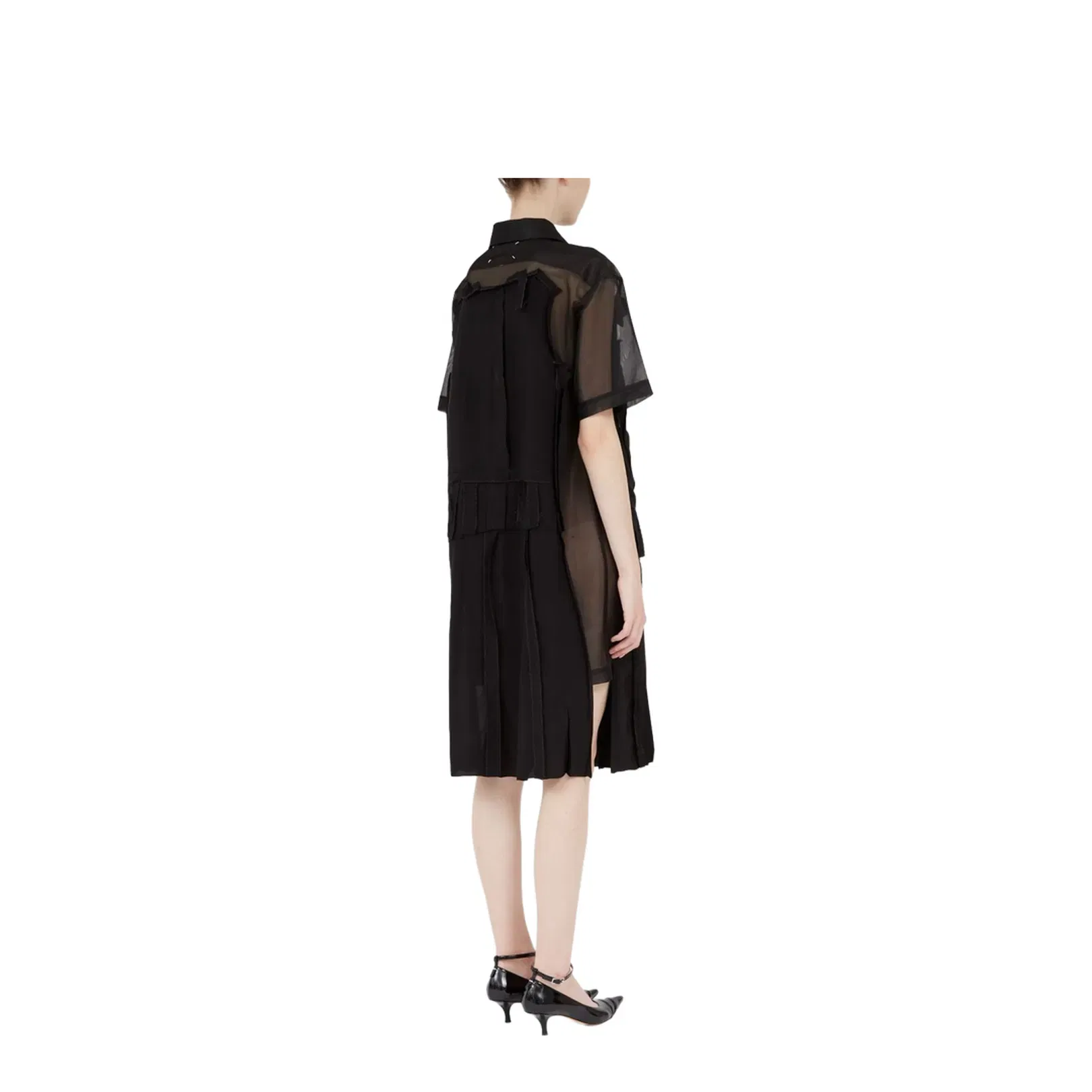 Black Mesh Design Dress