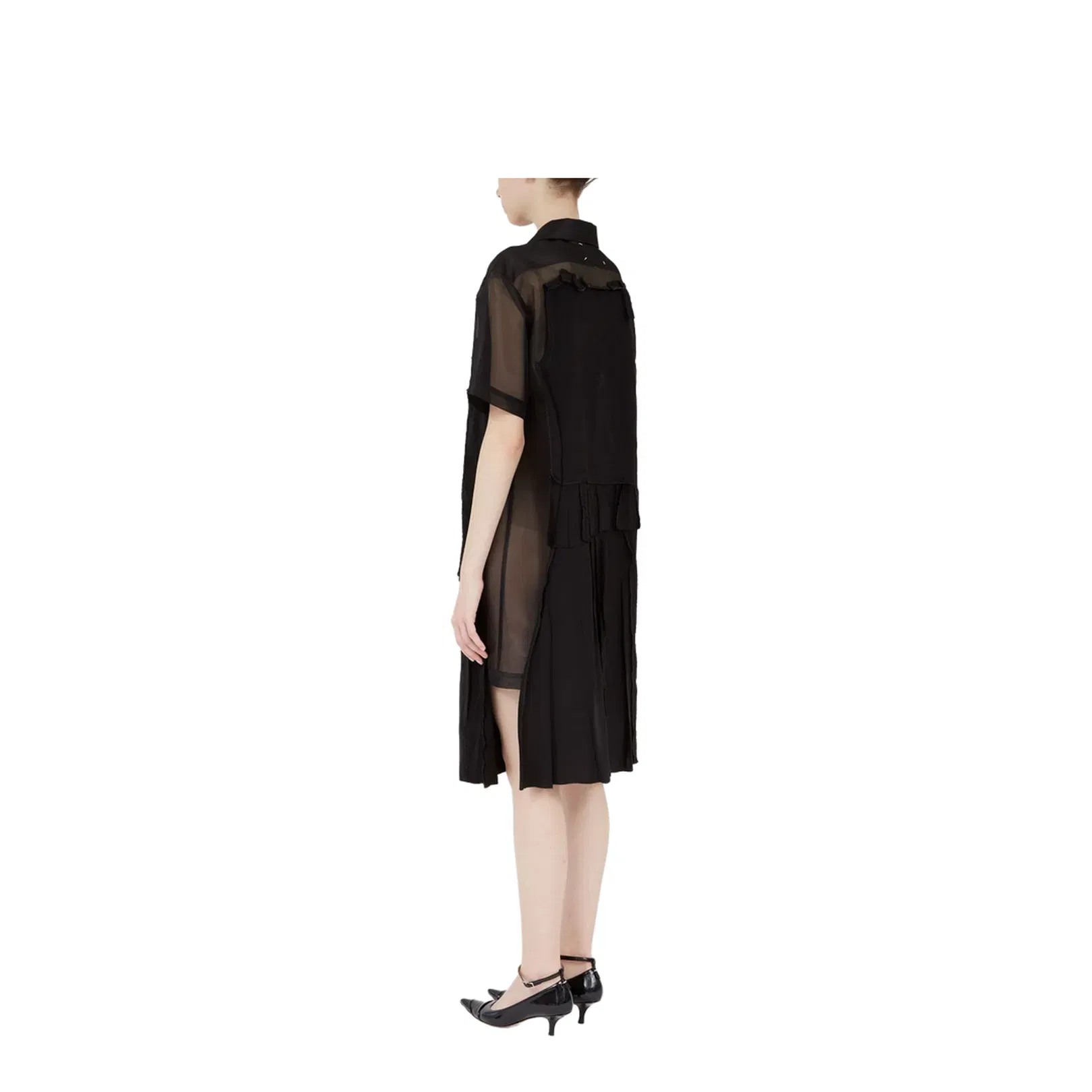 Black Mesh Design Dress