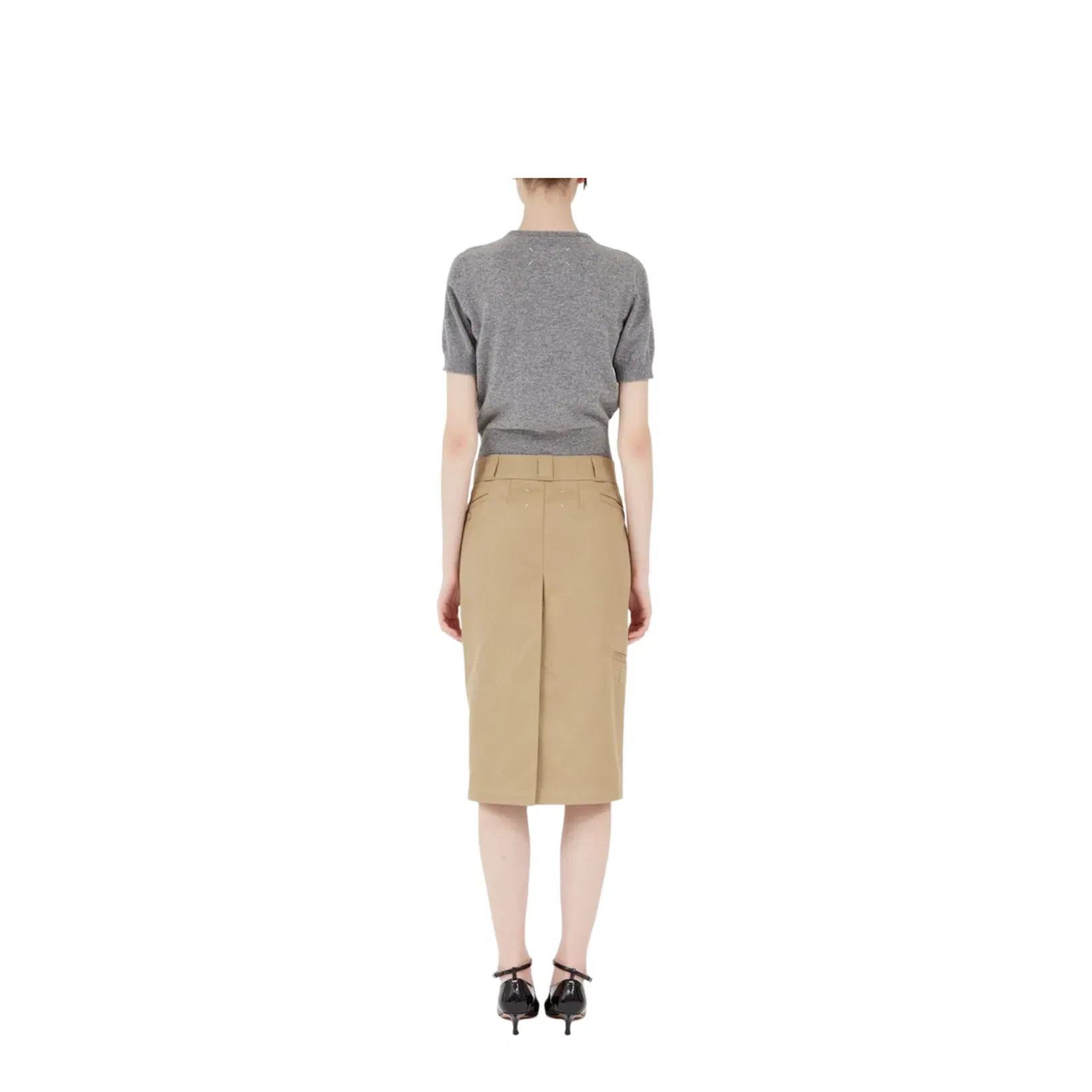 Skater Chino Midi Skirt