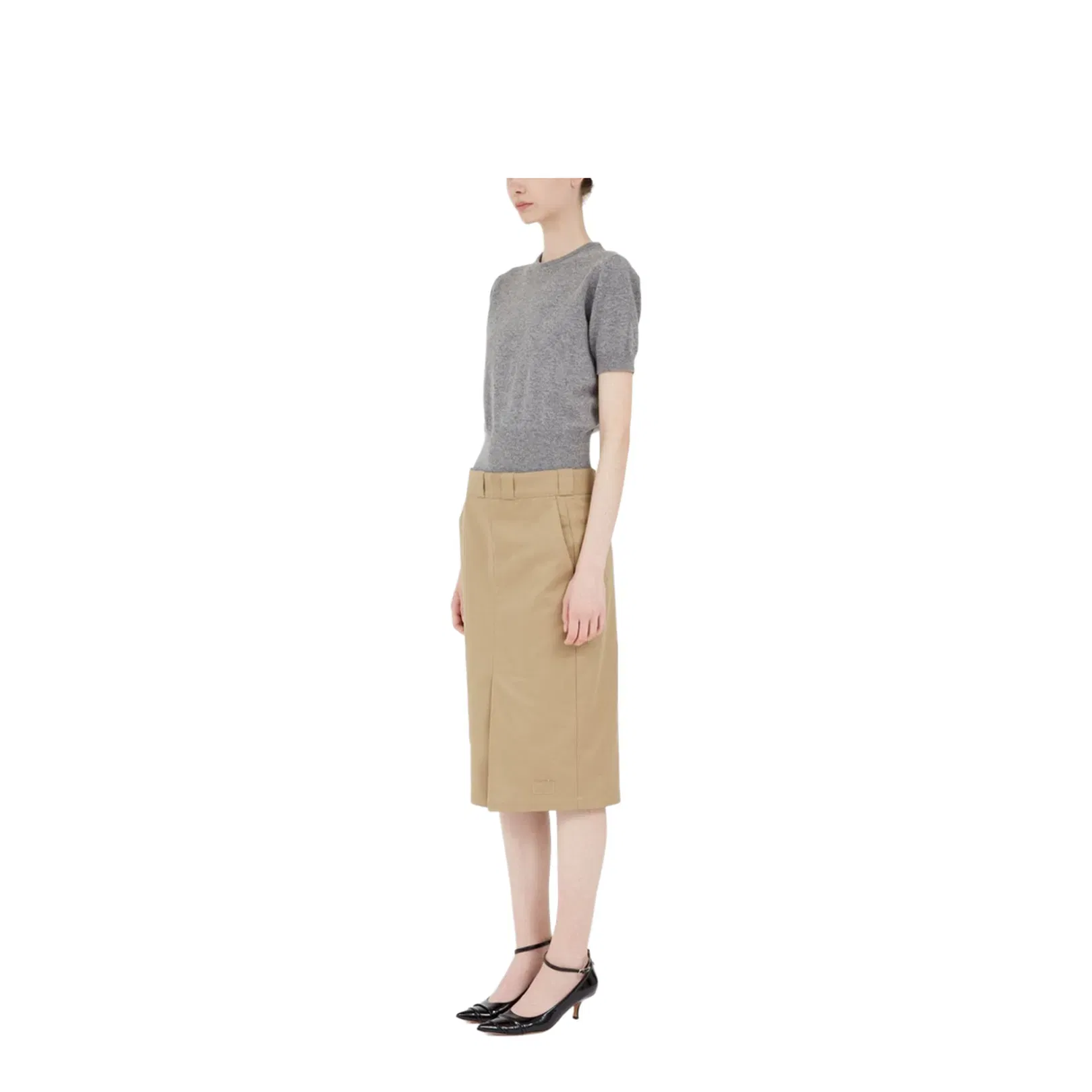 Skater Chino Midi Skirt