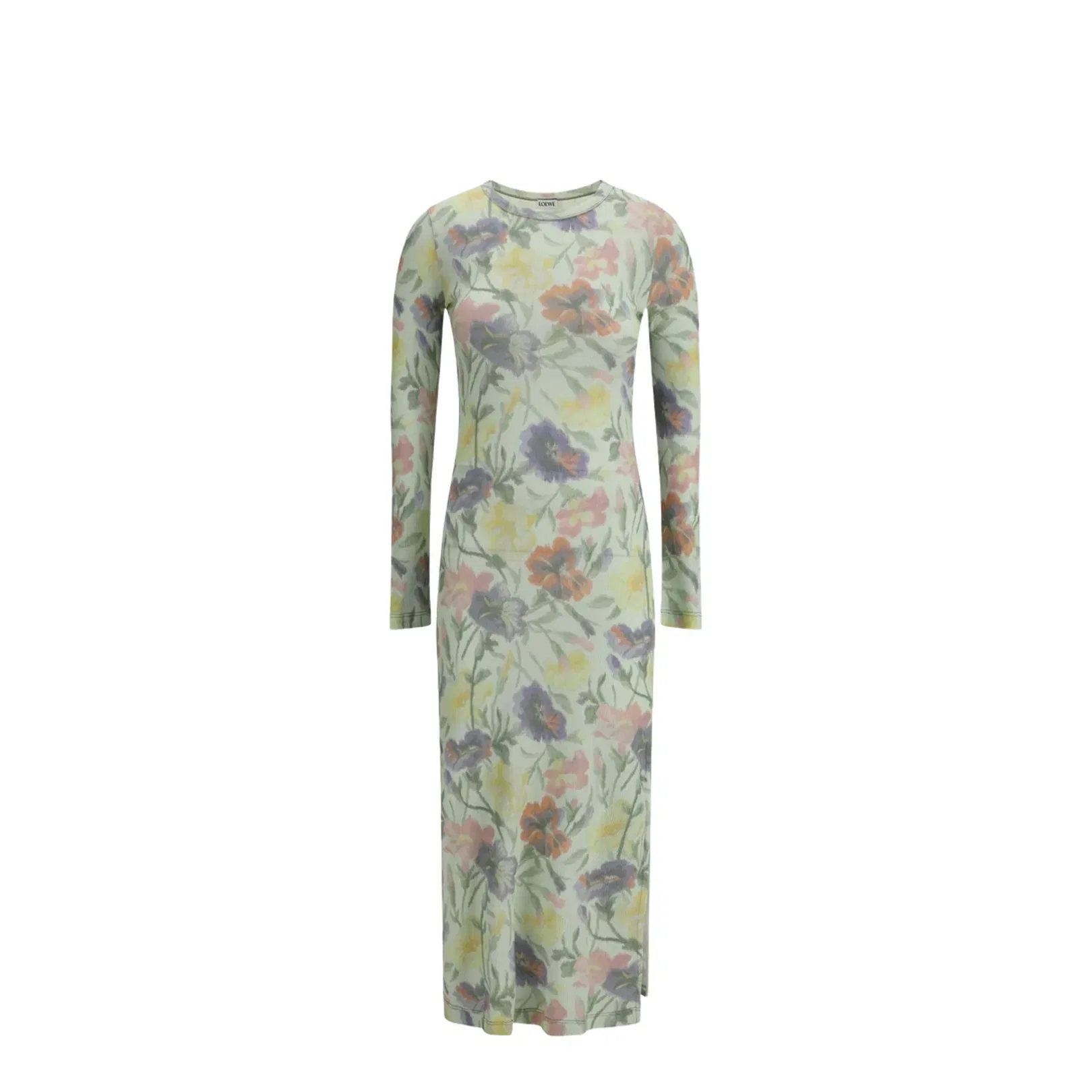 Dress in Silk and Cotton Multicolor