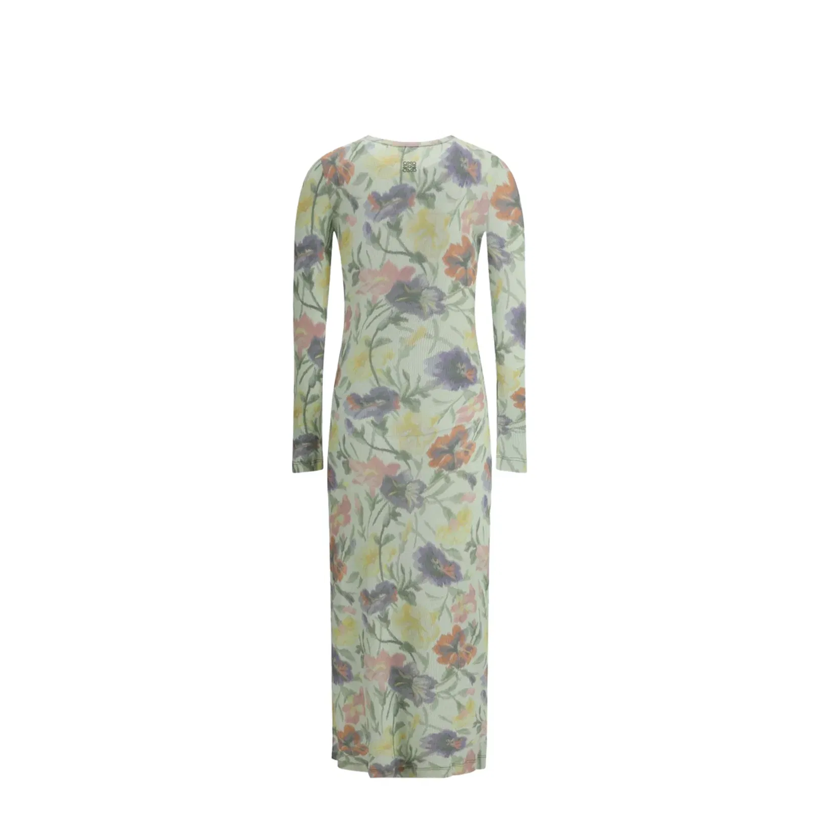 Dress in Silk and Cotton Multicolor
