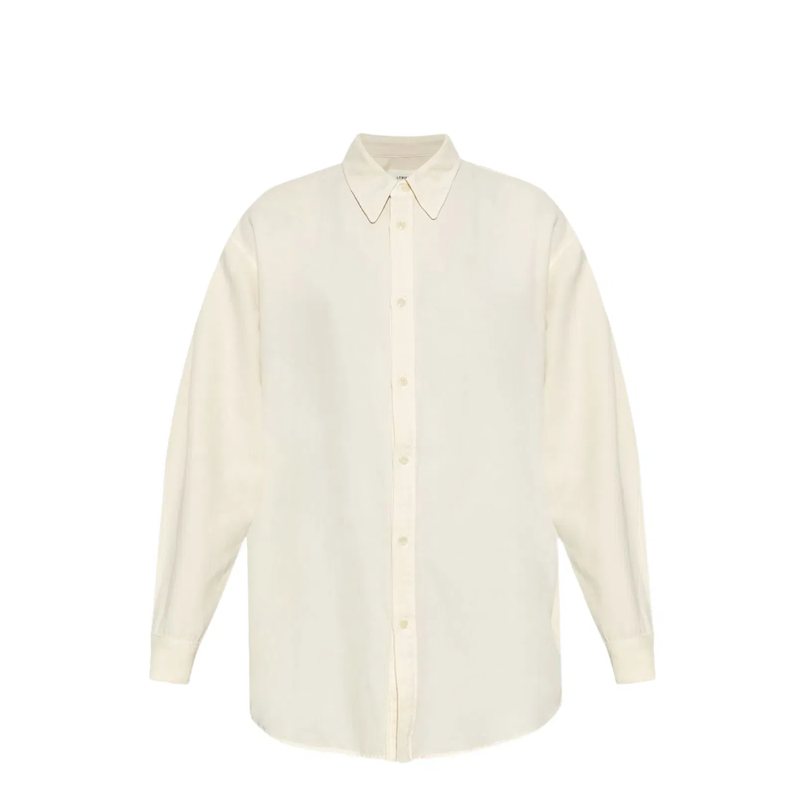 Light Beige Front Button Fastening Classic Collar Drop Shoulder Buttoned Cuffs