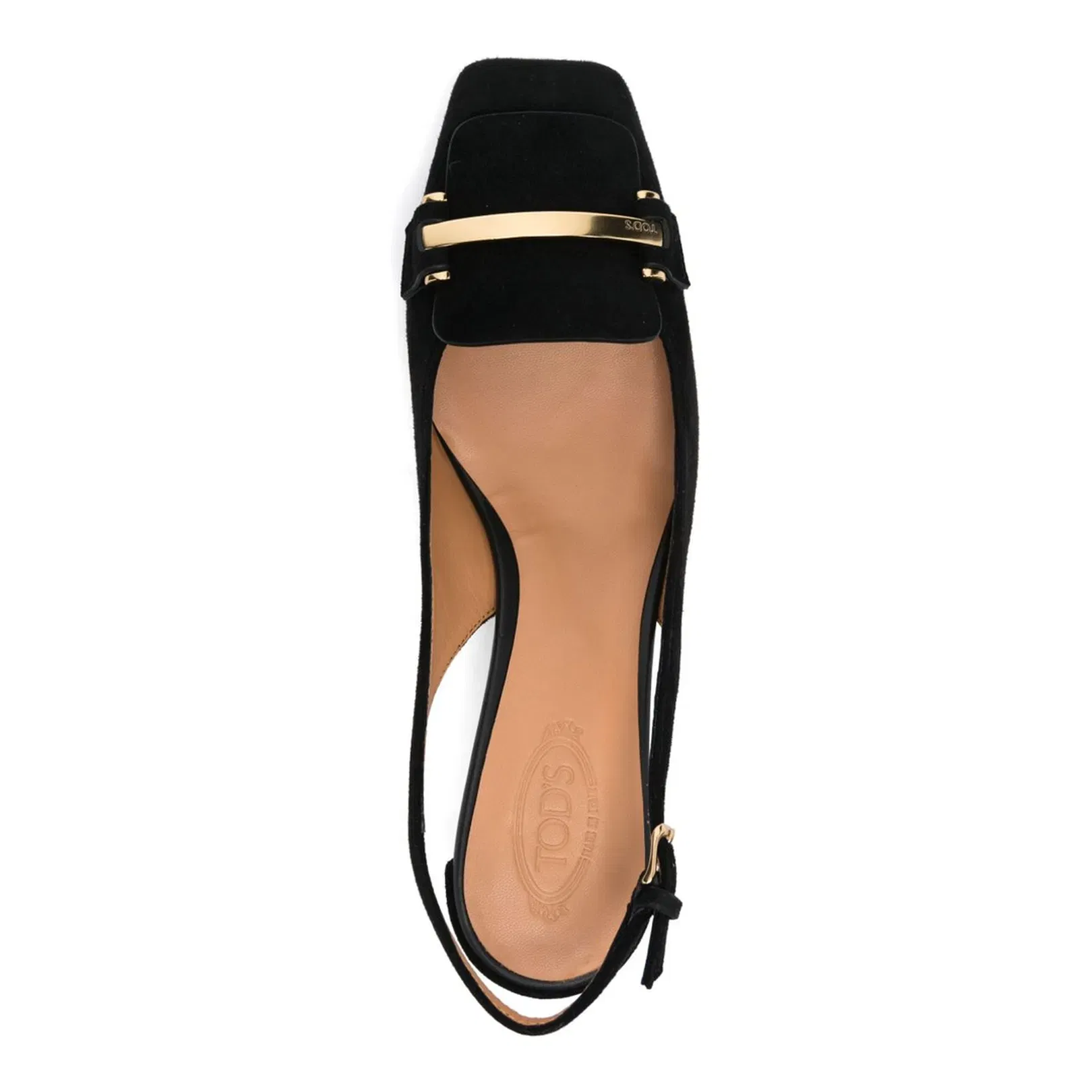 Buckle-Fastening Slingback Strap Low Block Heel