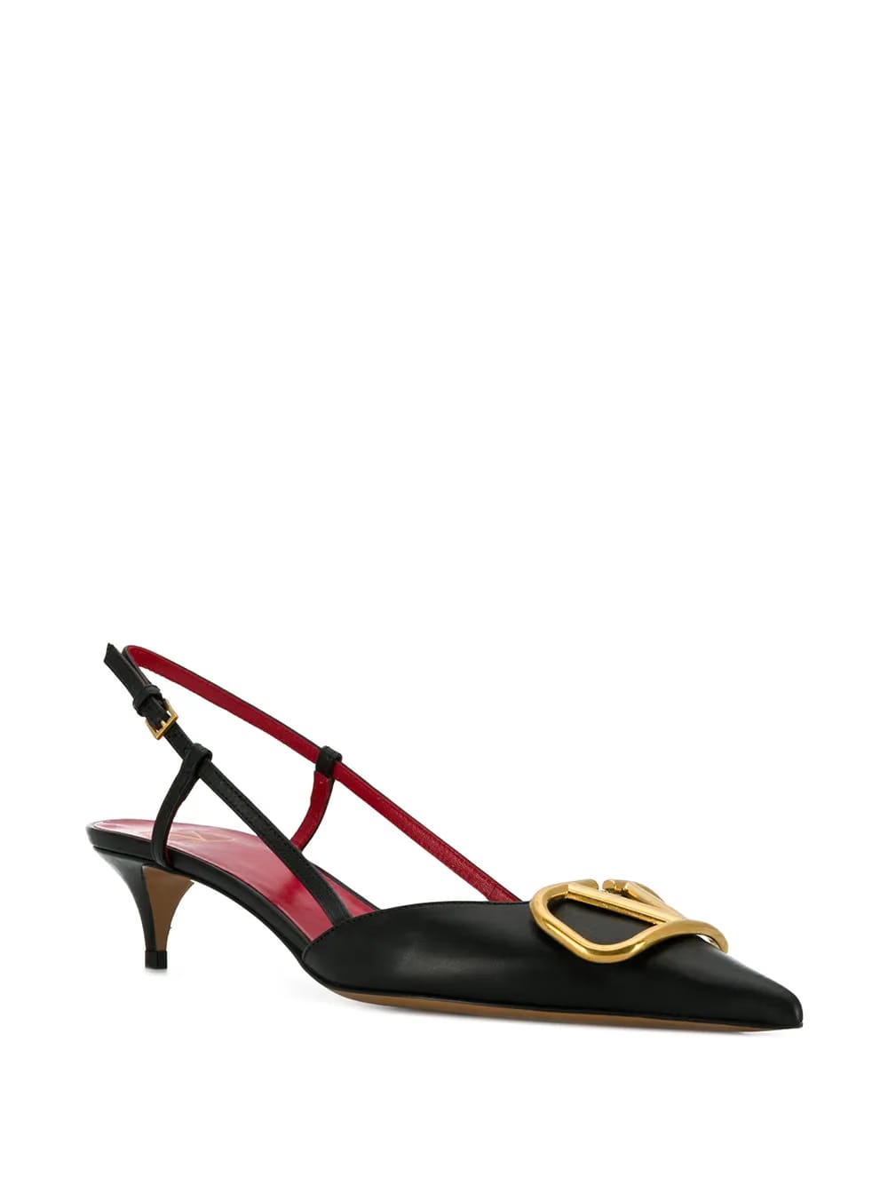 VLogo Signature Pointed Toe Side Buckle Fastening