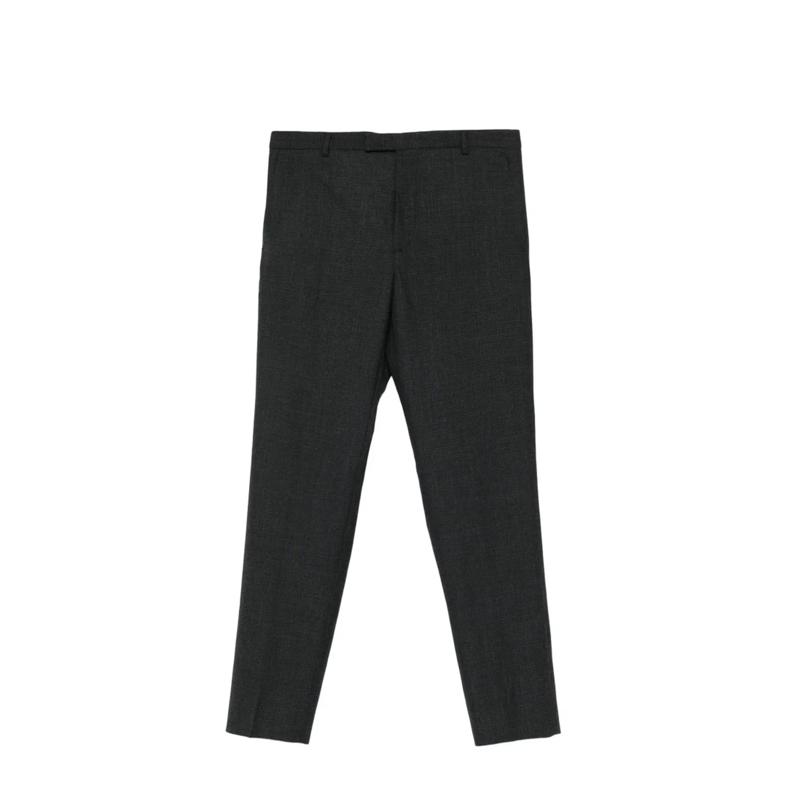 Houndstooth Wool Pant with Embroidery