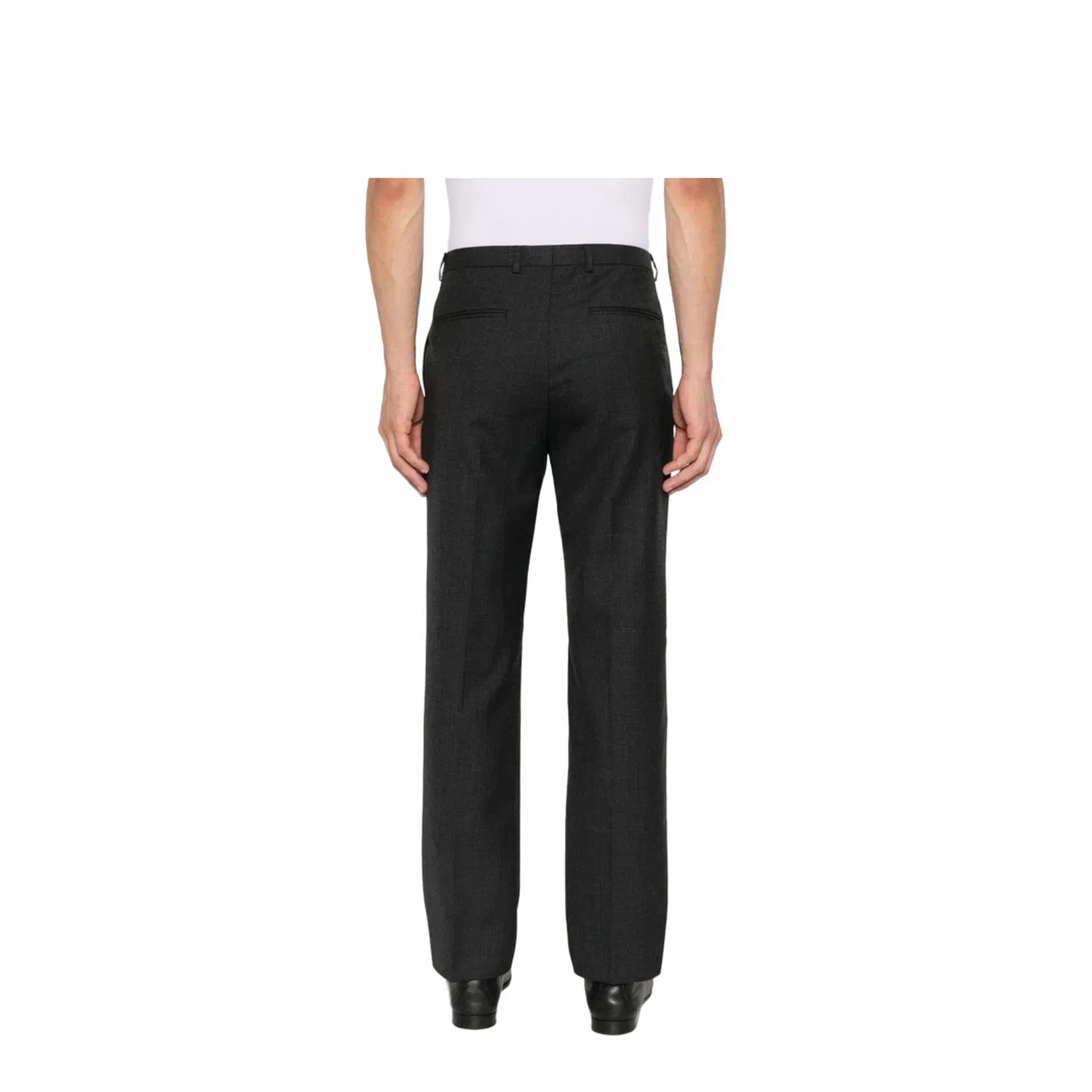 Houndstooth Wool Pant with Embroidery