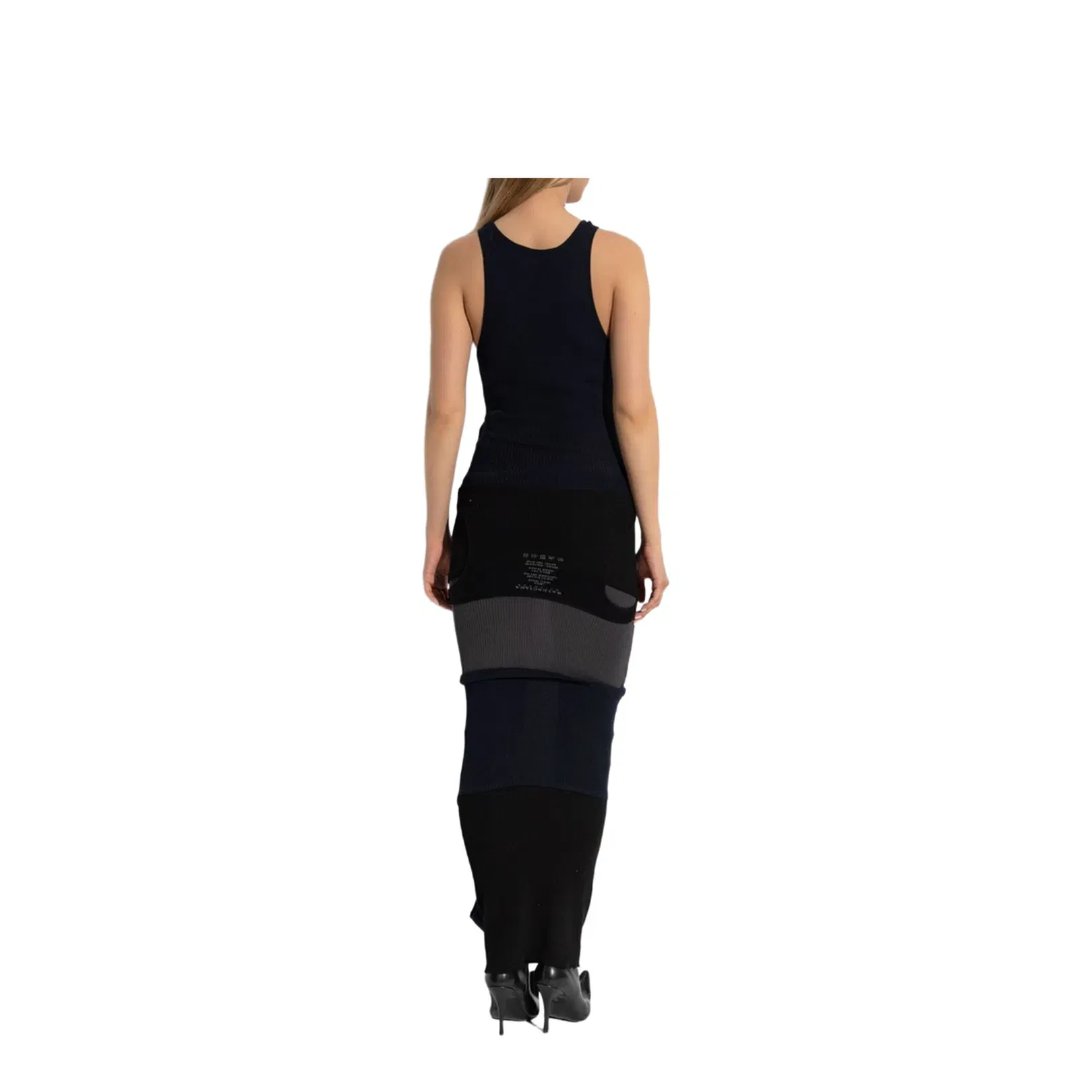 Upside Down Dress in Navy Blue/Gray
