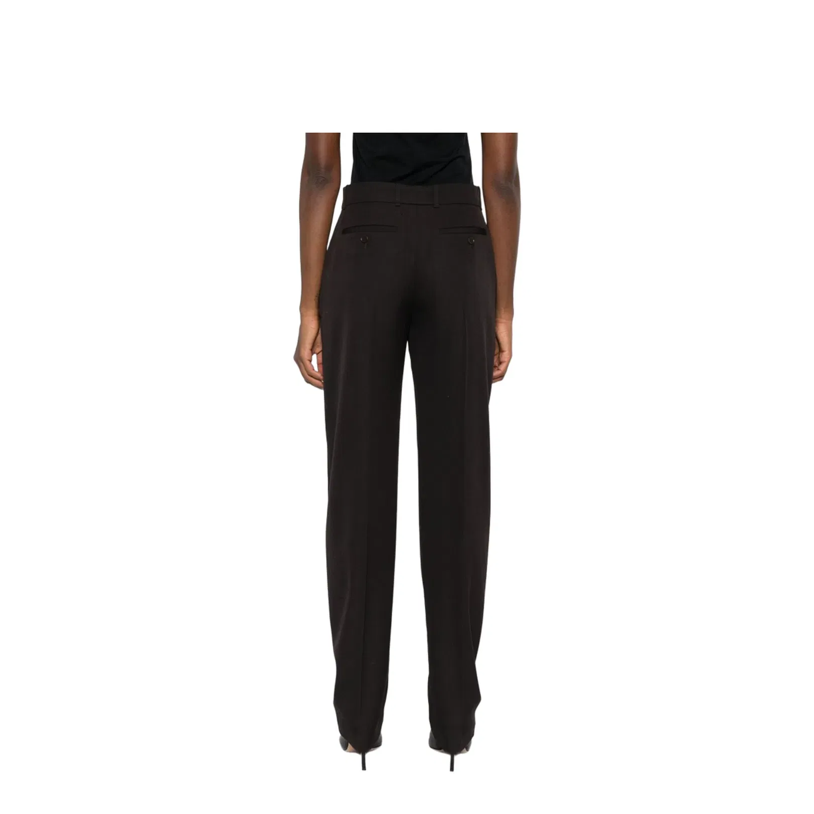 Brown Pressed Crease Pants