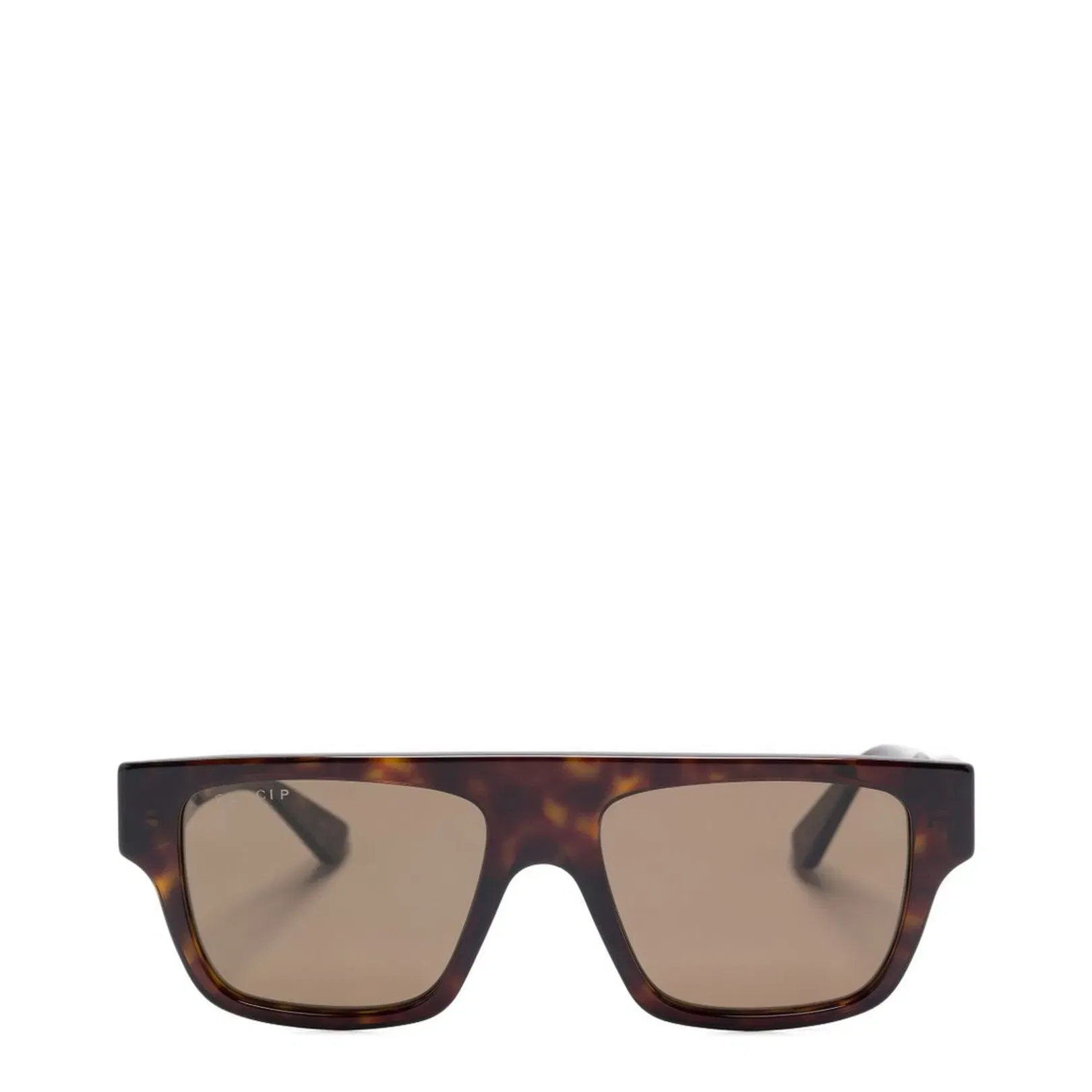 Rectangular Frame Sunglasses in Dark Tortoiseshell