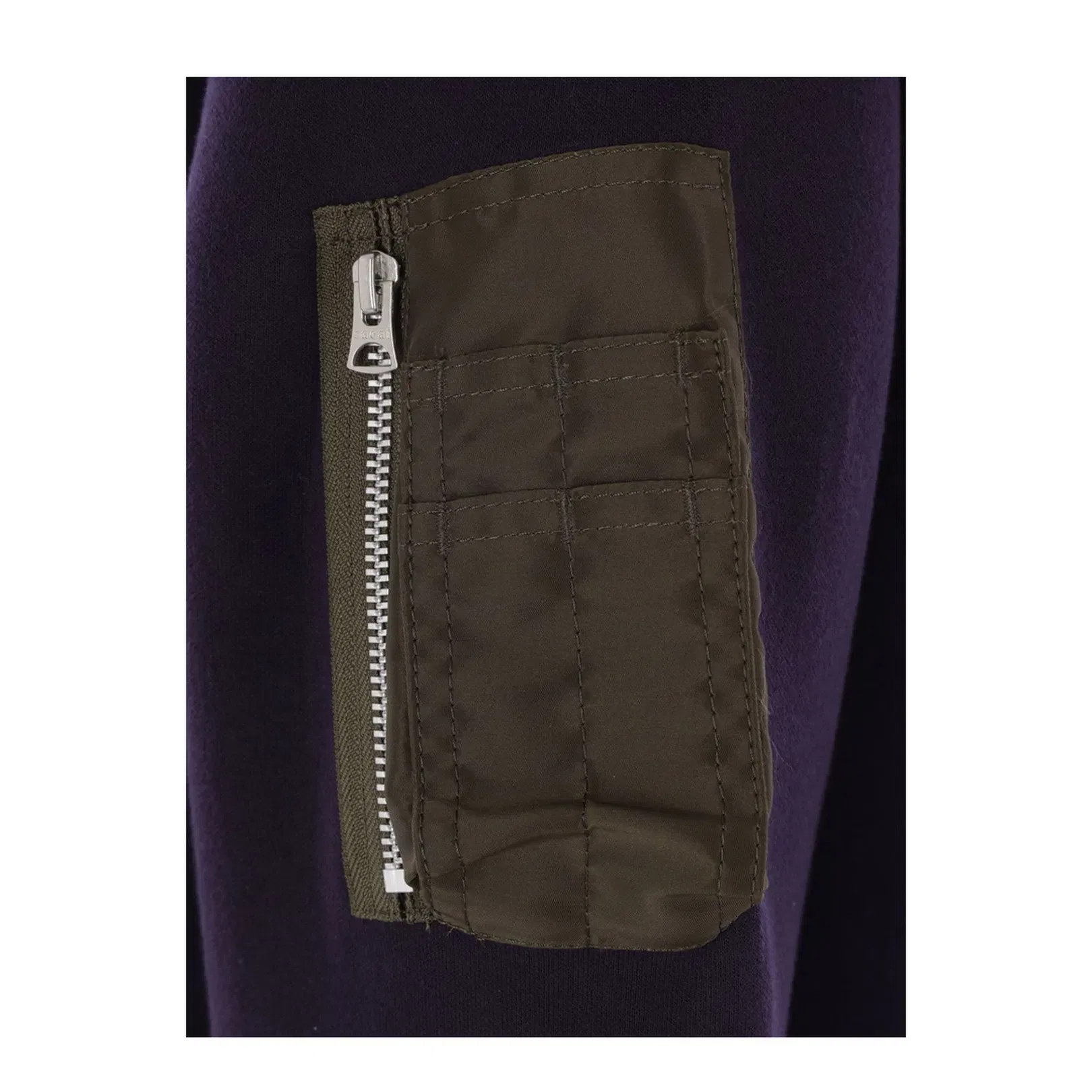 Hoodie with Bomber-Style Inserts